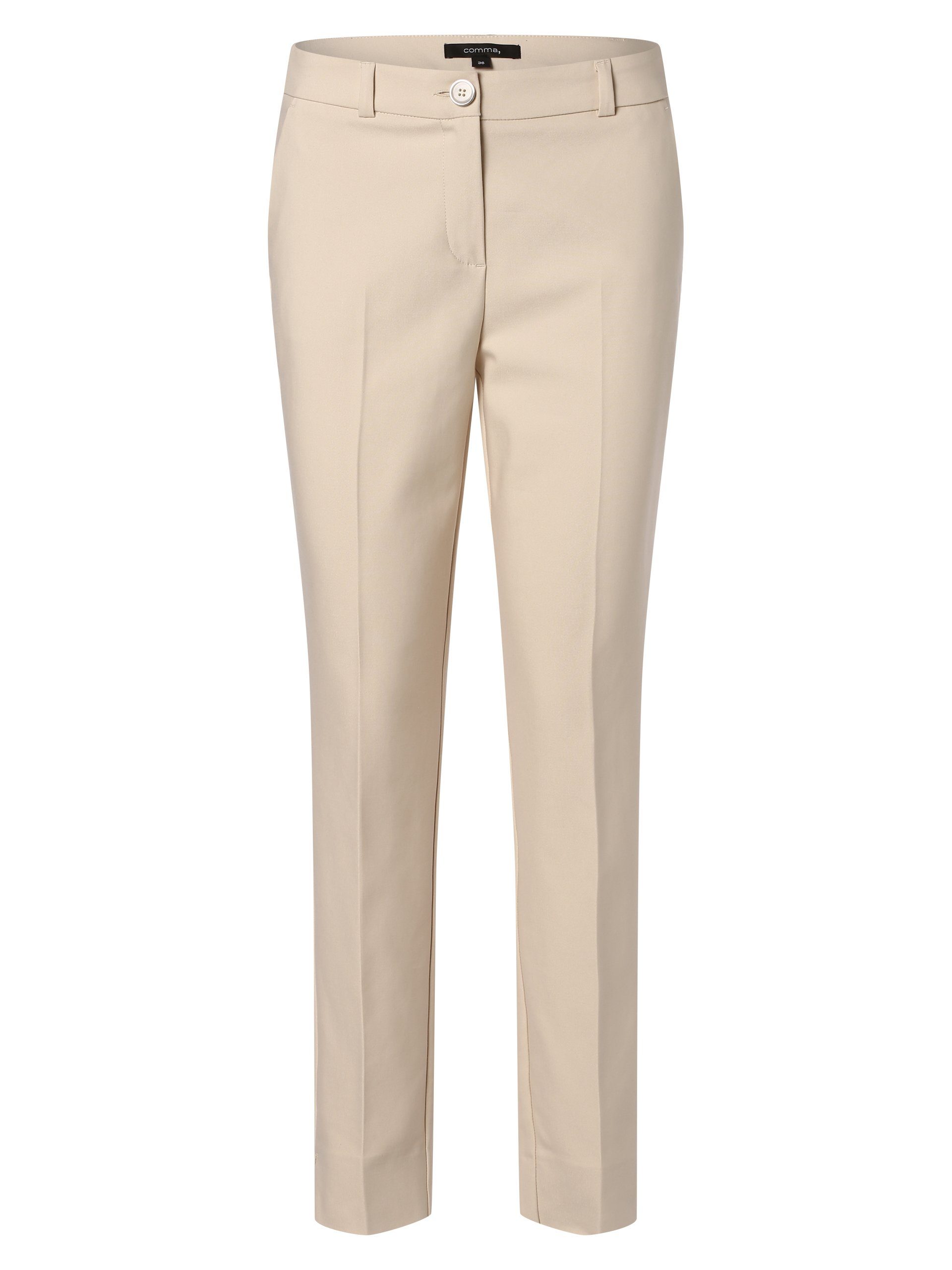 Comma Bundfaltenhose beige