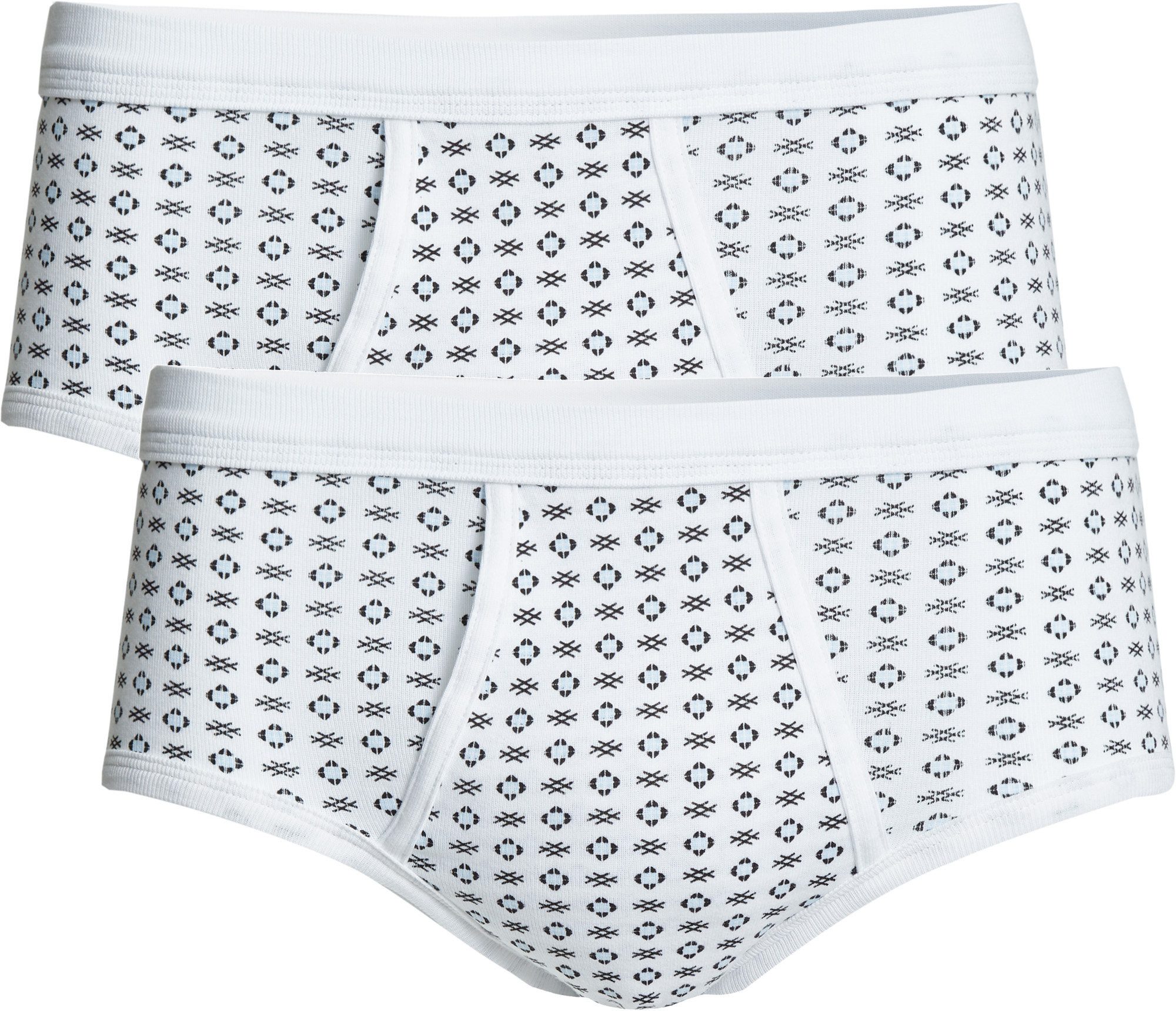 conta Slip Herren-Slip 2er-Pack Feinripp gemustert