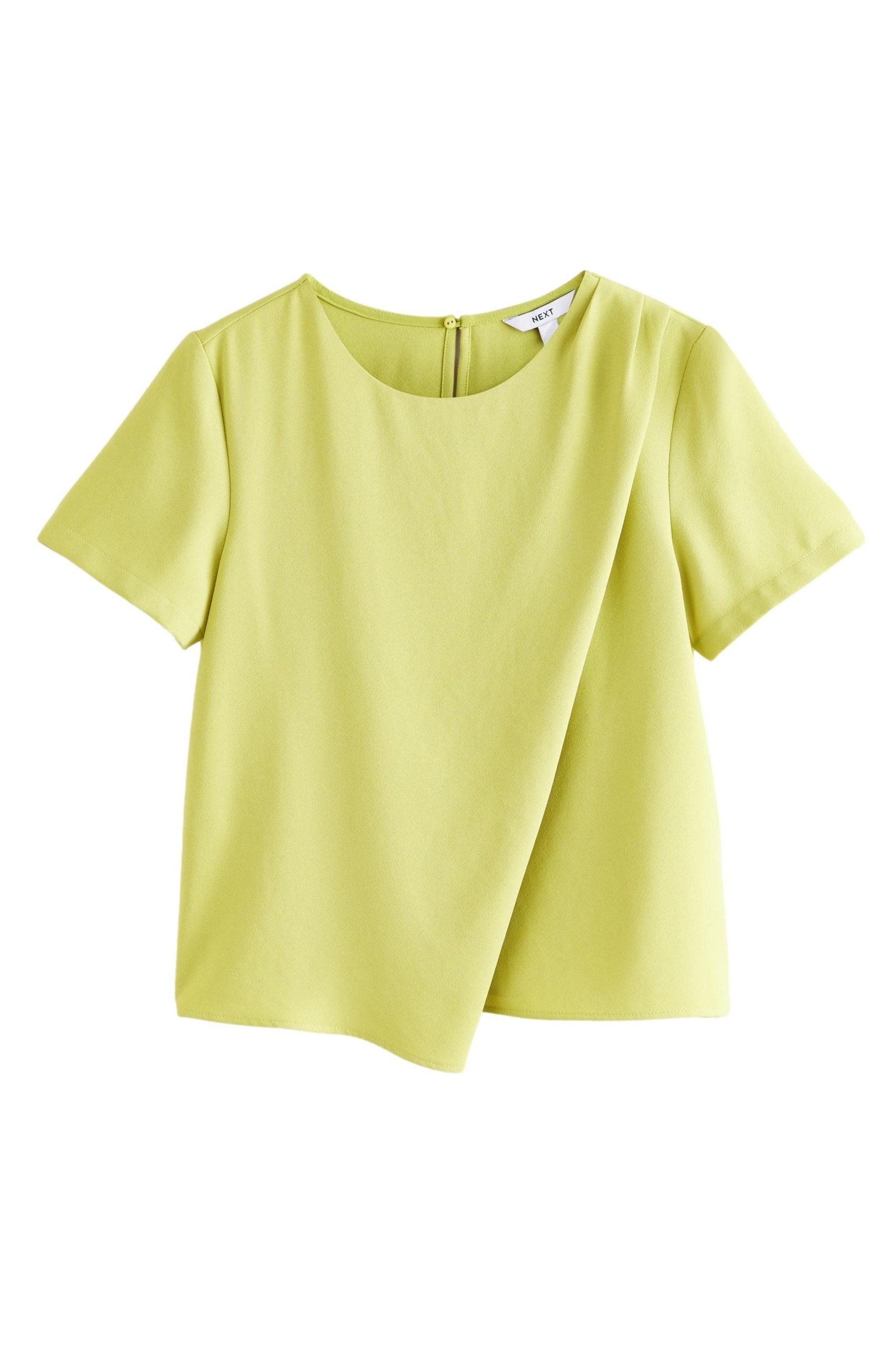 Next Blusenshirt Kurzärmeliges asymmetrisches Top aus Crêpe (1-tlg) günstig online kaufen