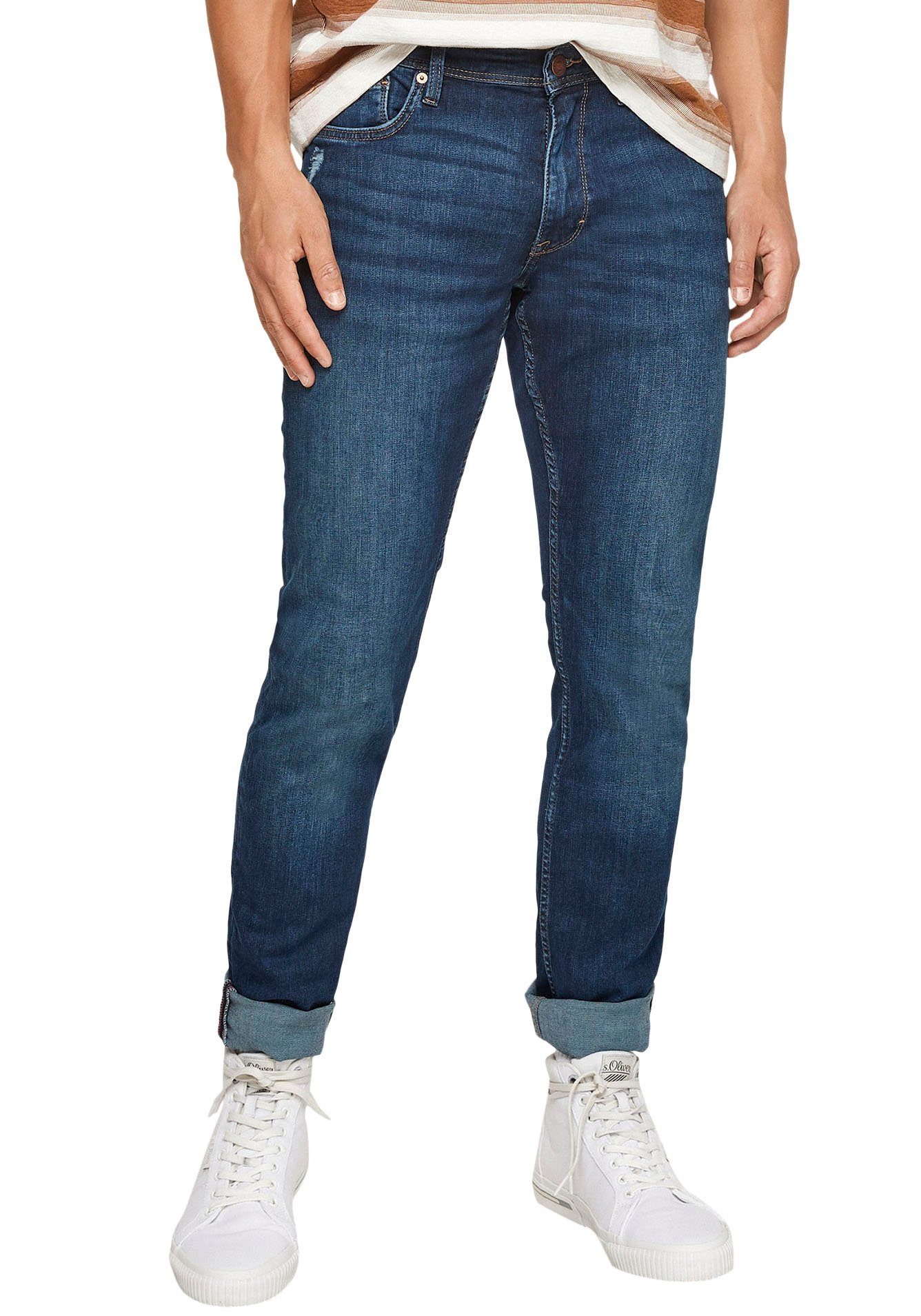 s.Oliver Bequeme dark mit Gesäß- und Jeans Eingrifftaschen blue