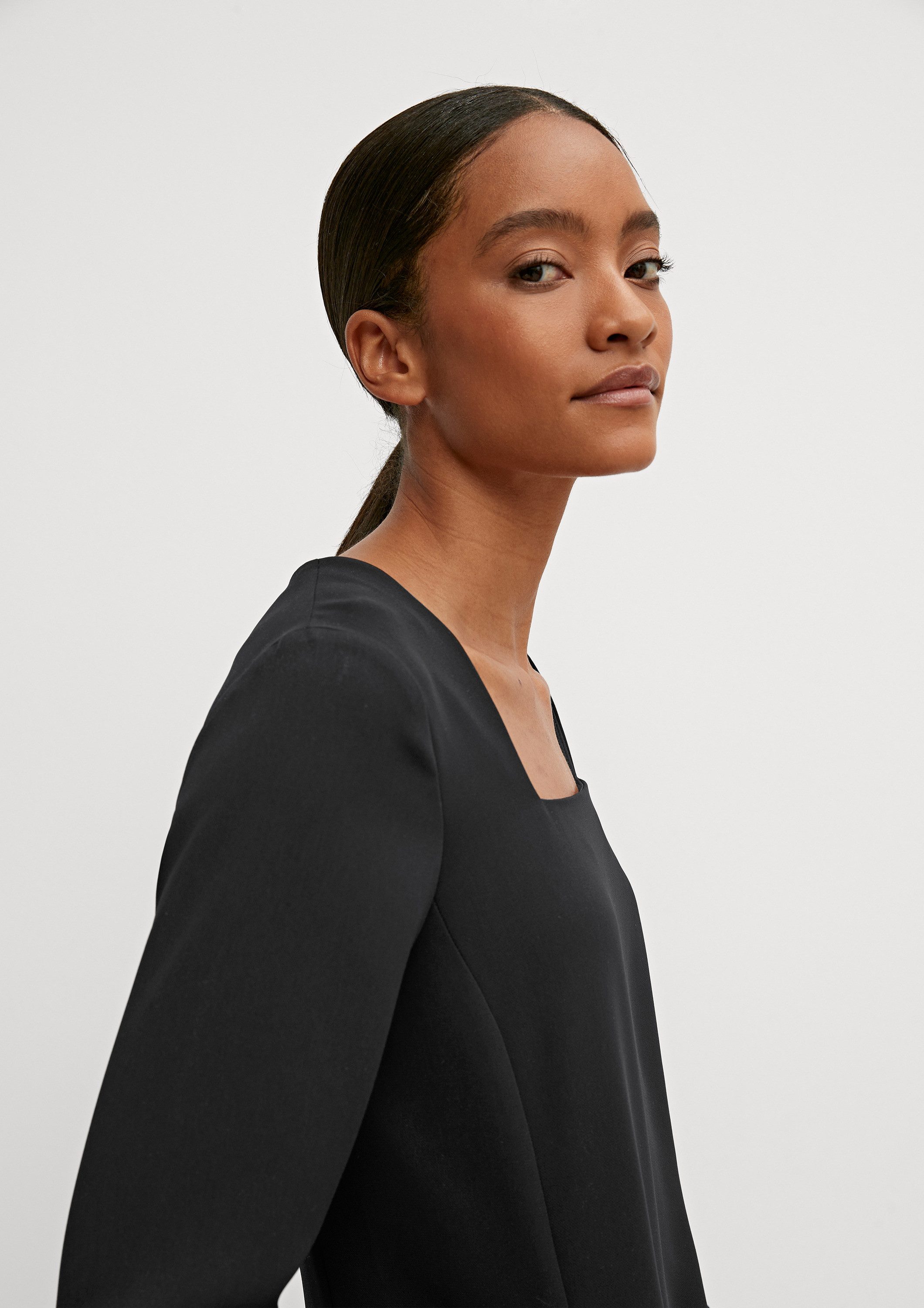 comma Minikleid Kleid Kleid mit Karreeausschnitt