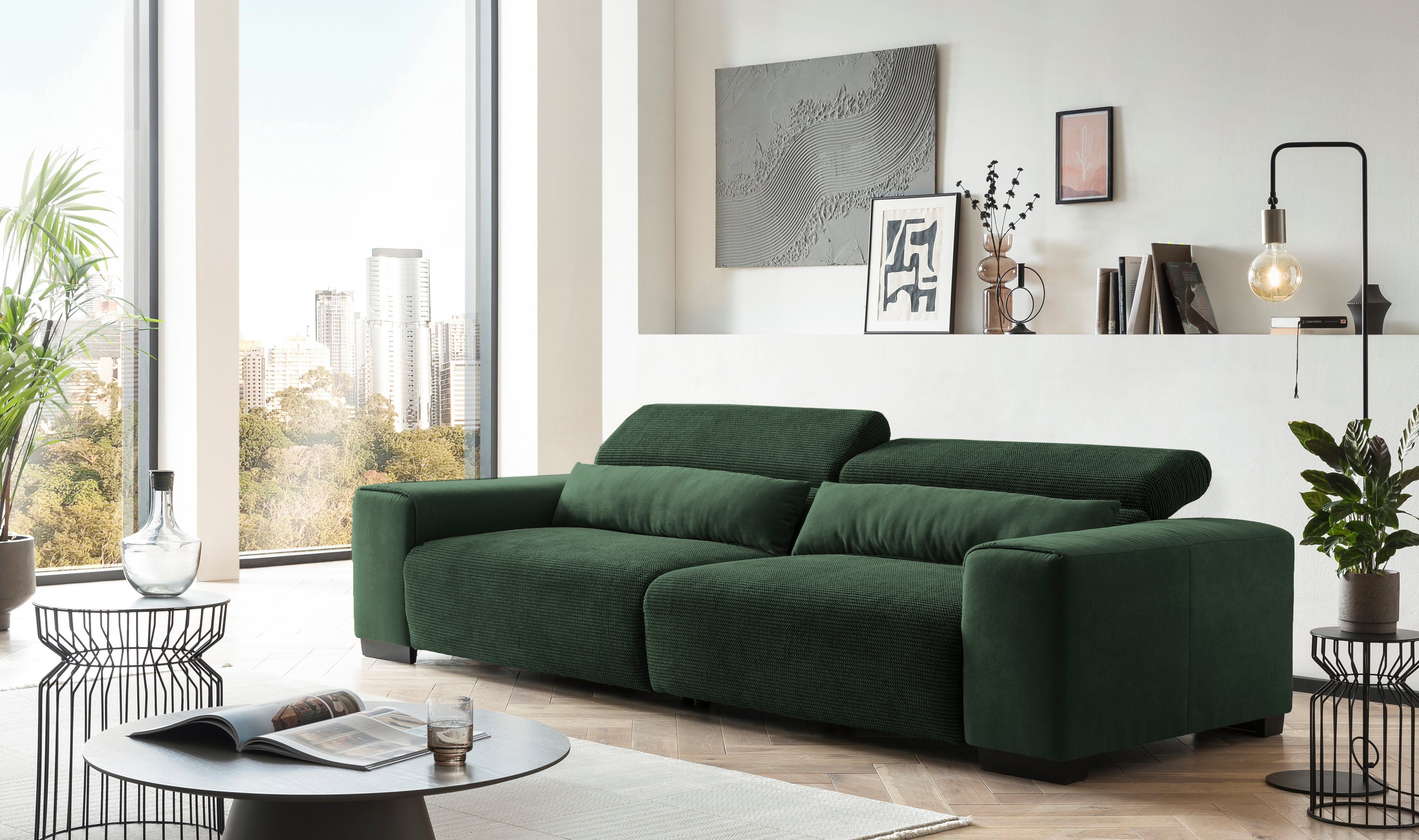 Exxpo und - sofa moss Big-Sofa Zierkissen VERITO, Kopfteilverstellung fashion inklusive exxpo