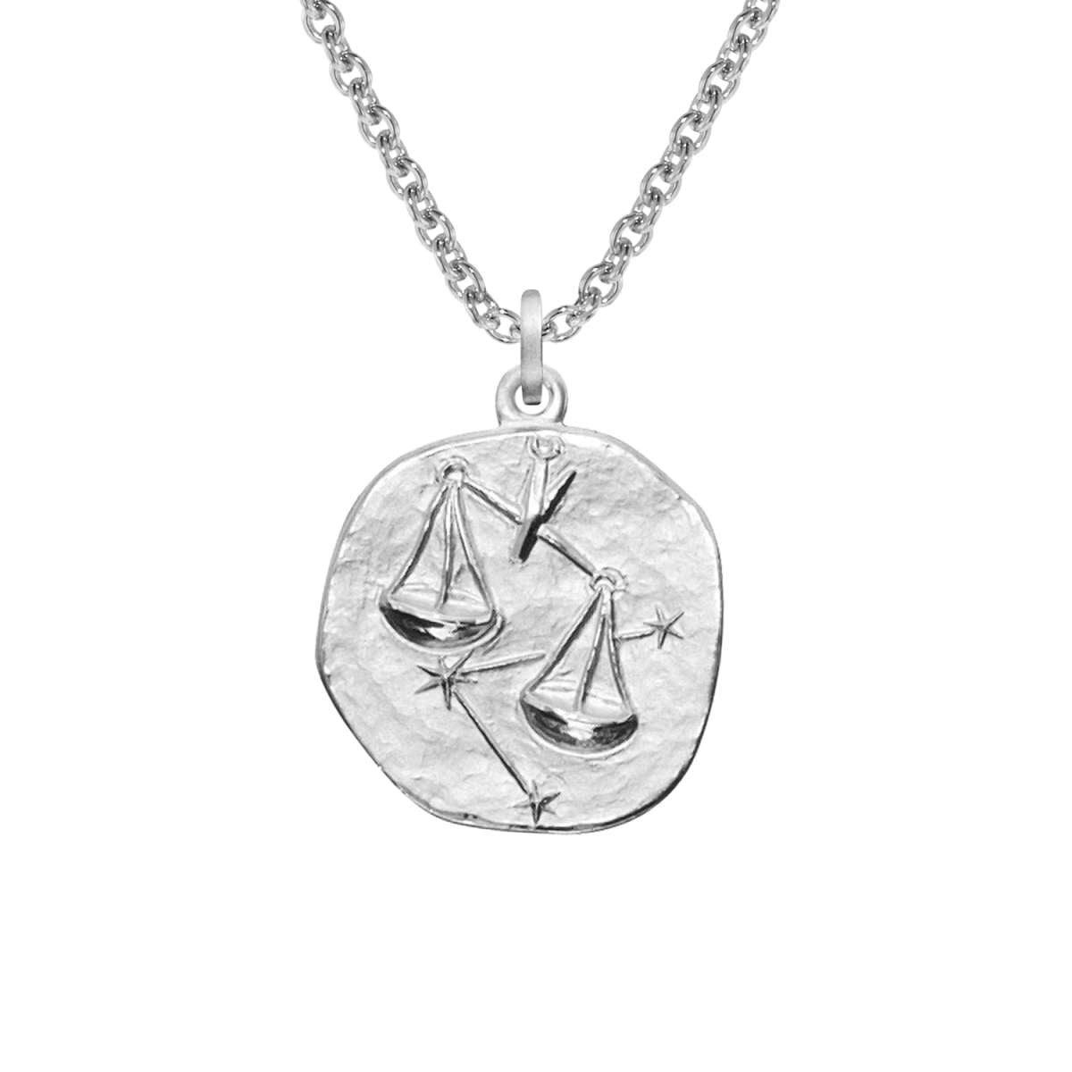 trendor Kette mit Anhänger 08441-10, Sternzeichen Waage mit 925 Silber Ø 16 mm