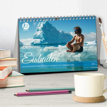 CALVENDO Wandkalender Eisbaden (Tischkalender 2025 DIN A5 quer), CALVENDO Monatskalender