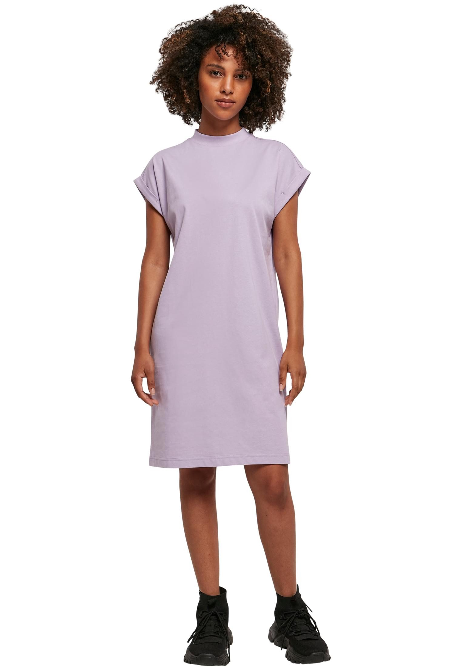 urbandreamz Jerseykleid Damen Kleid überschnittene Schultern Jersey Turn Up Ärmel – Bild 5 von 5