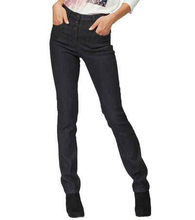 Cheer Regular-fit-Jeans »Cheer Carmen Jeans elastische Damen Hose mit 3-Knopf-Verschluss Langgröße Freizeit-Denim Schwarz«