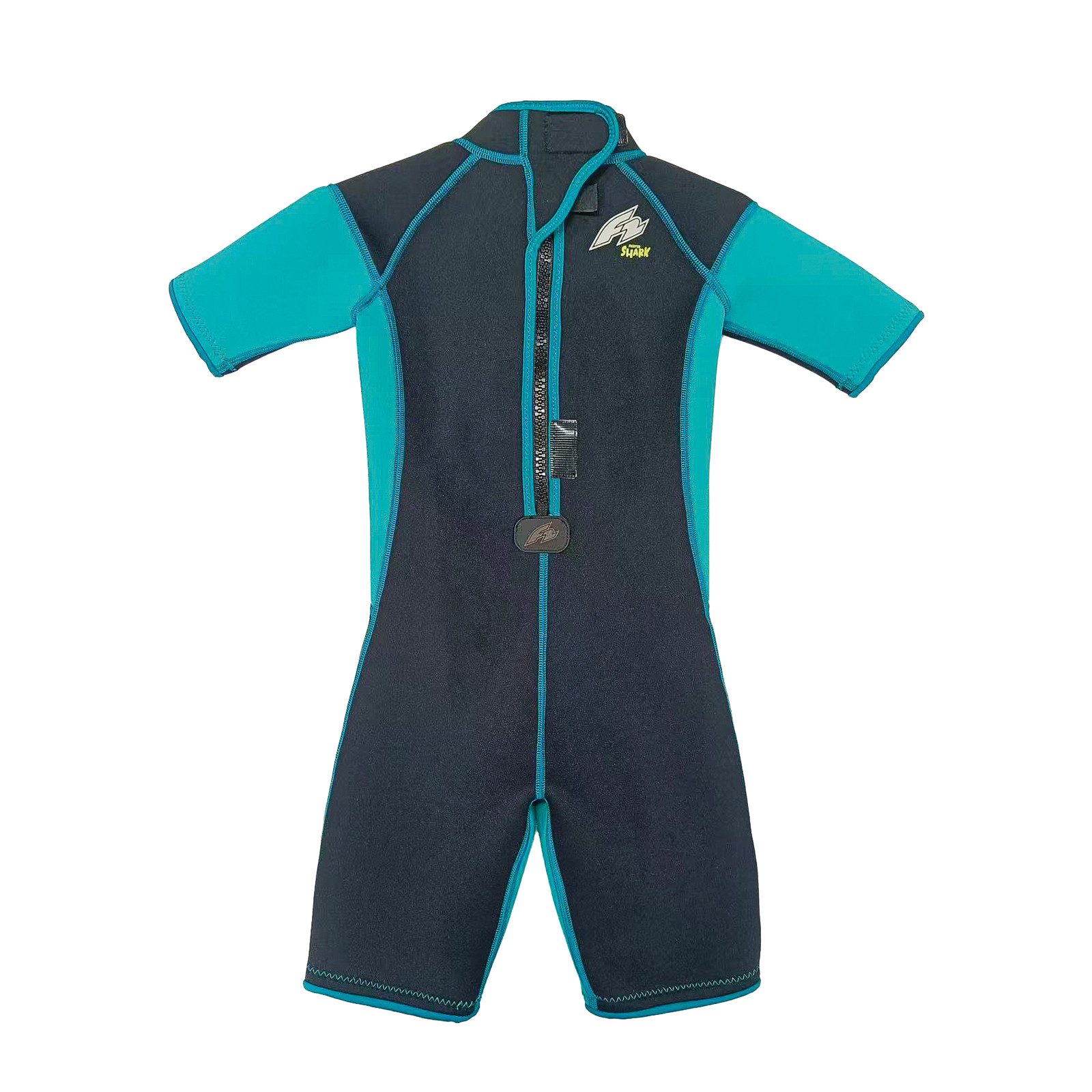 F2 Neoprenanzug F2 Junior Neopren Anzug Shark Shorty Kurz 6 yrs Türkis