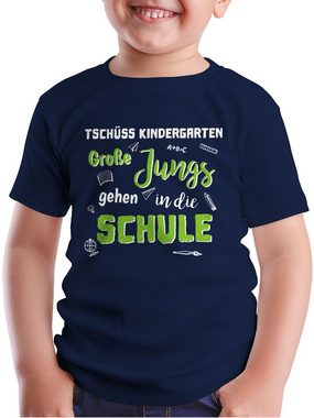 Shirtracer T-Shirt Tschüss Kindergarten Große Jungs gehen in die Schule Einschulung Junge Schulanfang Geschenke