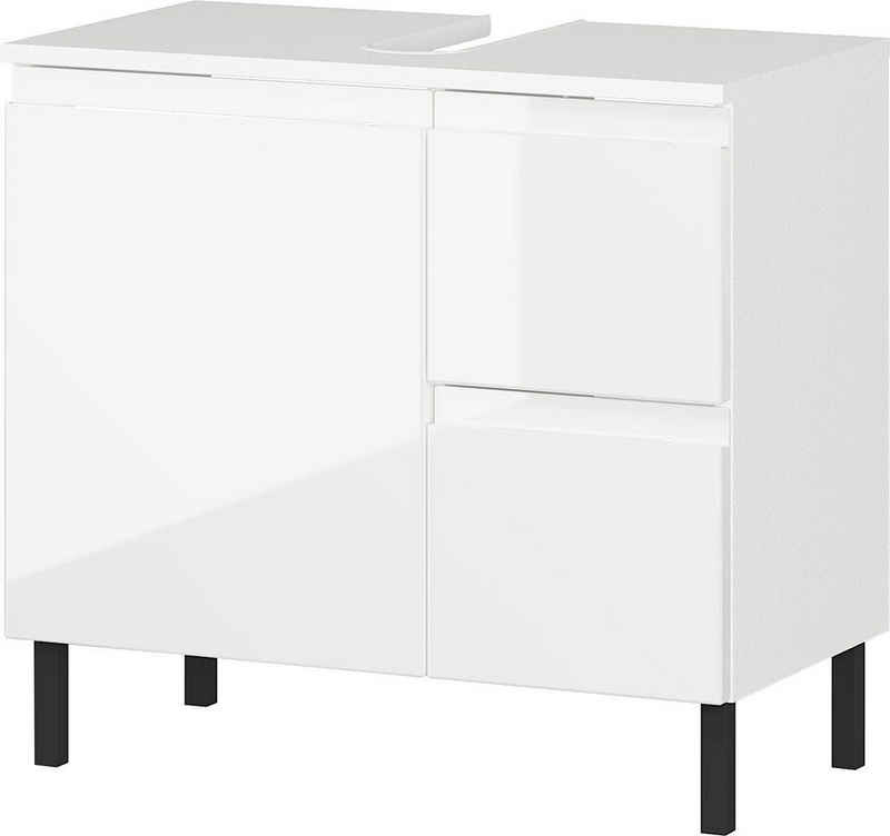 GERMANIA Waschbeckenunterschrank Scantic Breite 60 cm, Badezimmerschrank, verstellbarer Einlegeboden