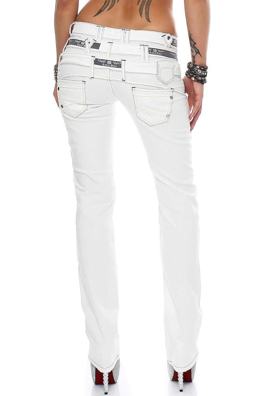 Cipo & Baxx 5-Pocket-Jeans Low Waist Hose BA-CBW0245 (1-tlg) mit 3-fachem B günstig online kaufen