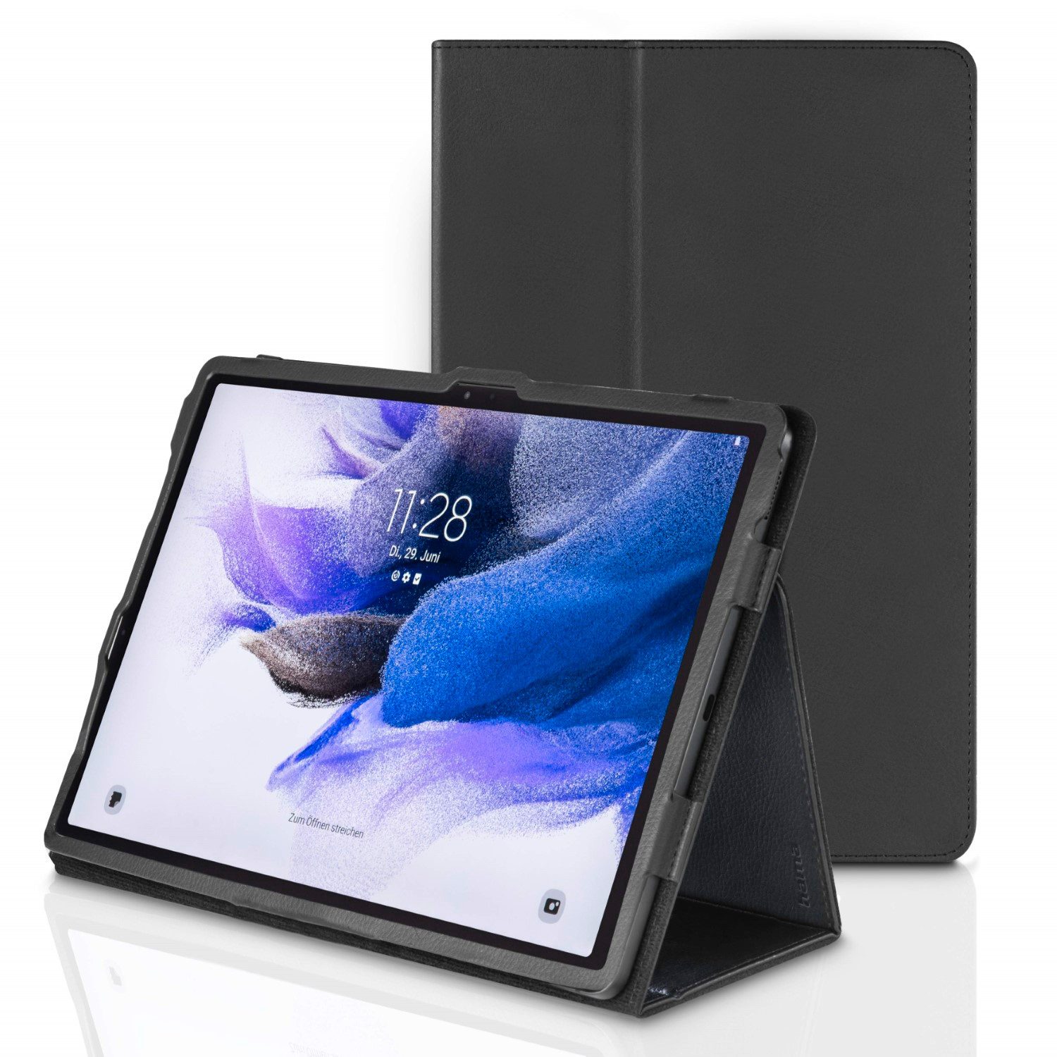 Hama Tablet-Hülle Smart Case Bend Tasche Cover Hülle Schwarz, Standfunktion Ständer für Samsung Galaxy Tab S8+ / S7 FE / S7+ 12,4"