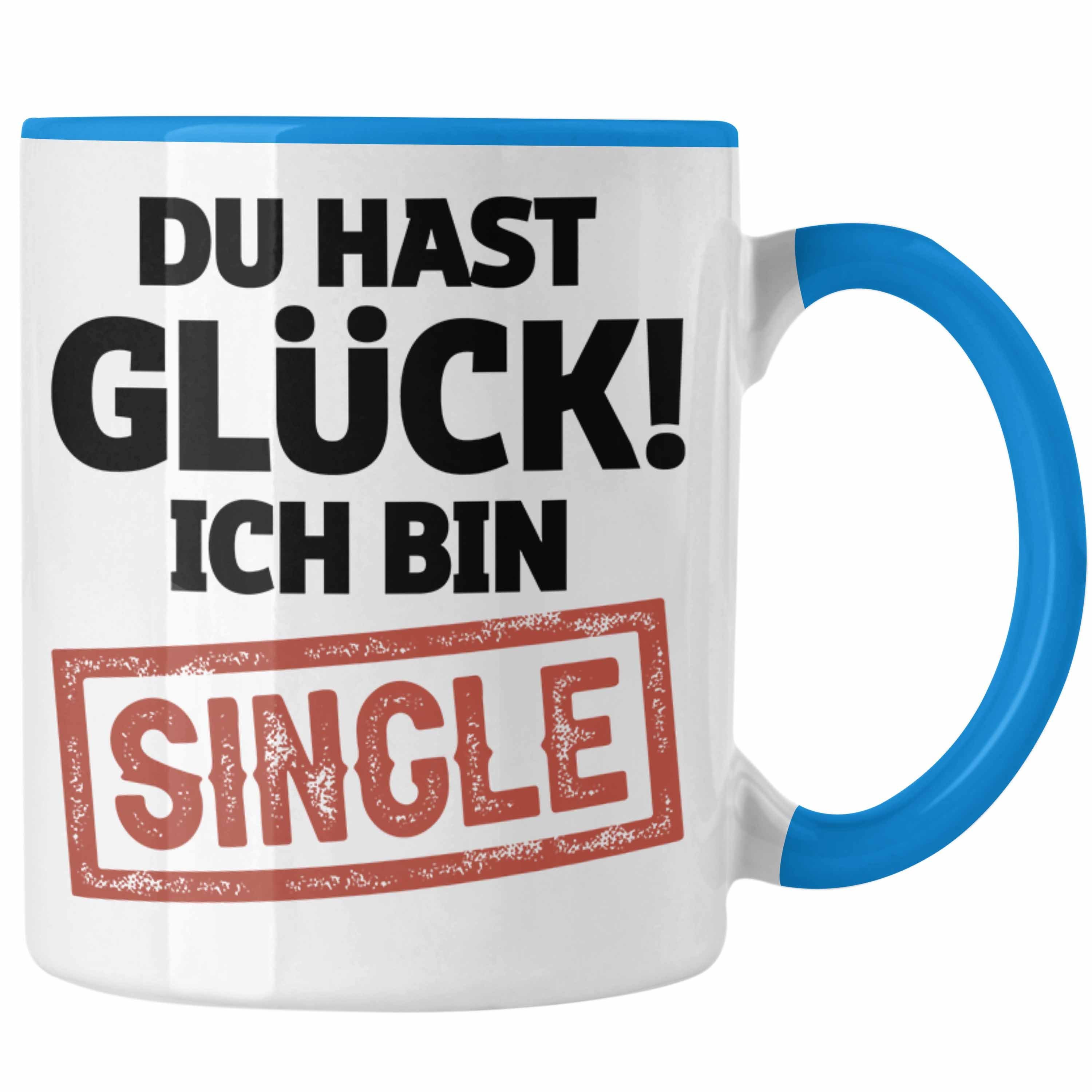 Trendation Tasse Single Solo Tasse Geschenk Kollege Geschenkidee Kaffee-Becher Blau