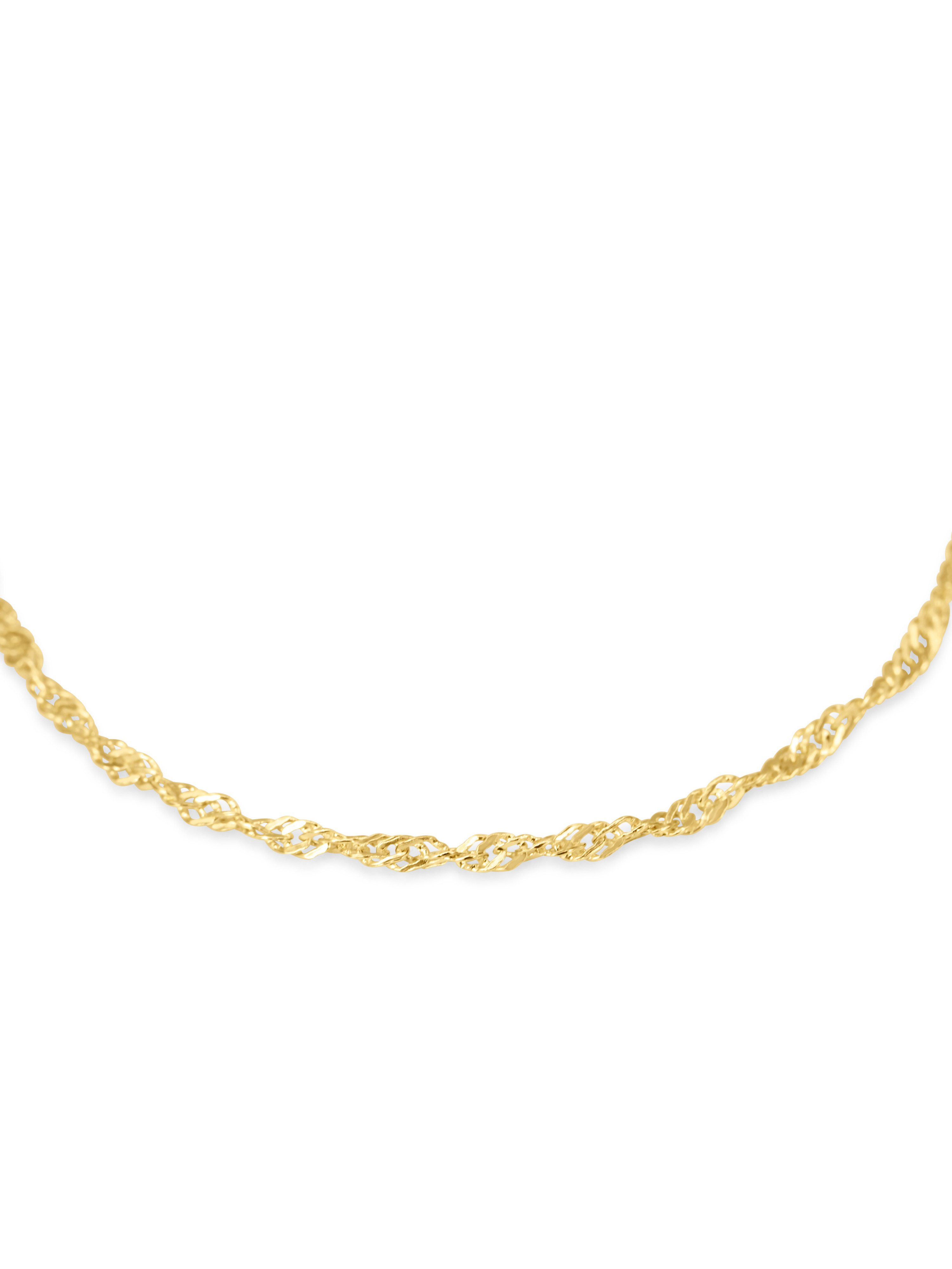 Antares Gold Goldkette Elegante 14K 585er Twist Goldkette, 45cm