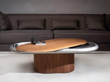 JVmoebel Couchtisch Exklusive Luxus Wohnzimmer Oval Couchtisch Braun Farbe Modernen Holz (1-St., 1x Couchtisch), Made in Europa
