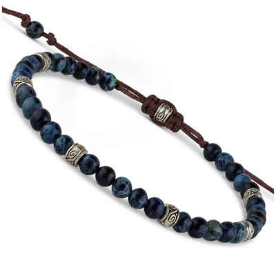 BENAVA Armband Yoga Armband - Jaspis Edelstein Perlen mit Infinity Perlen, Handgemacht
