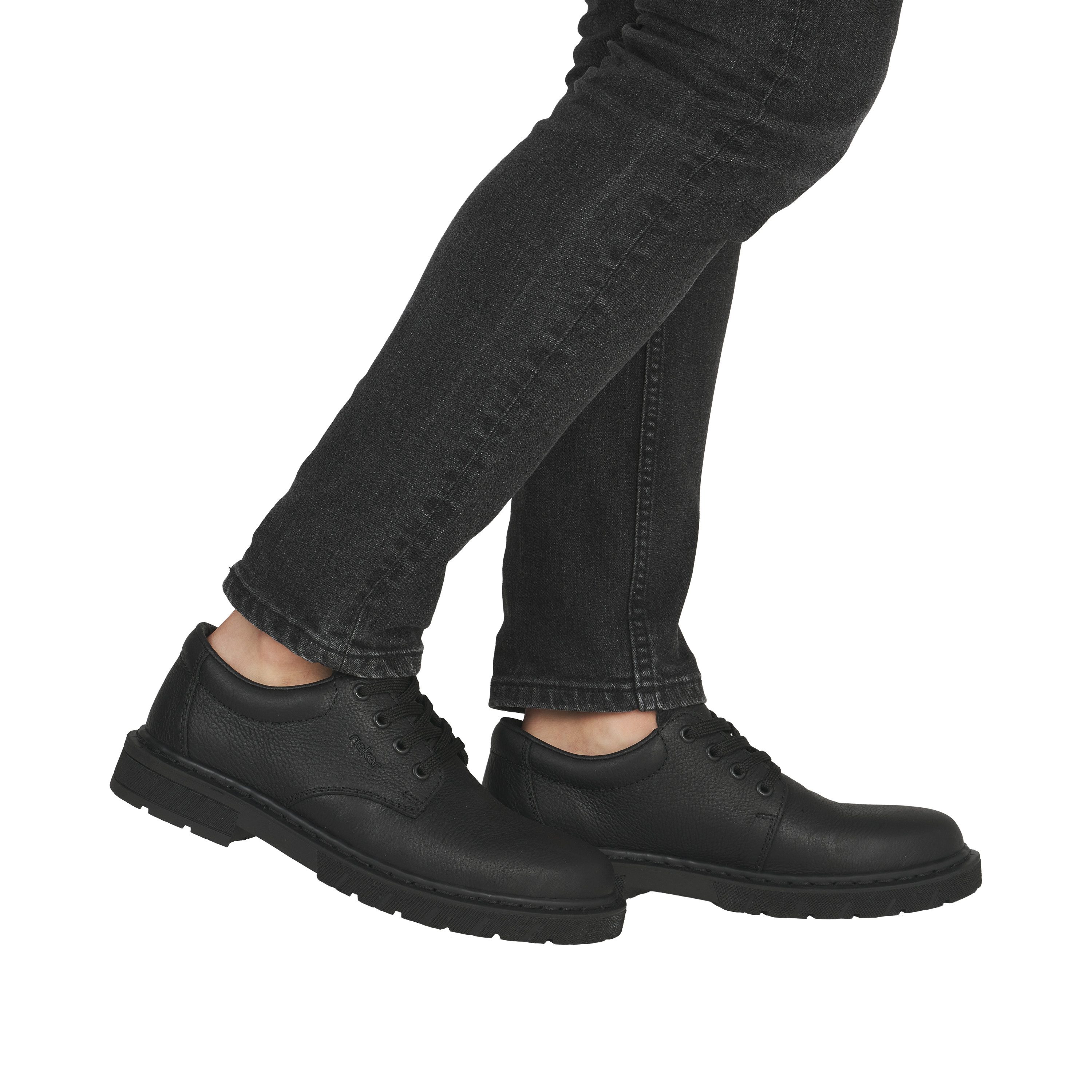 Rieker Schnürschuh Halbschuh, Basic-Schnürer, mit Profilsohle und Lederinne günstig online kaufen