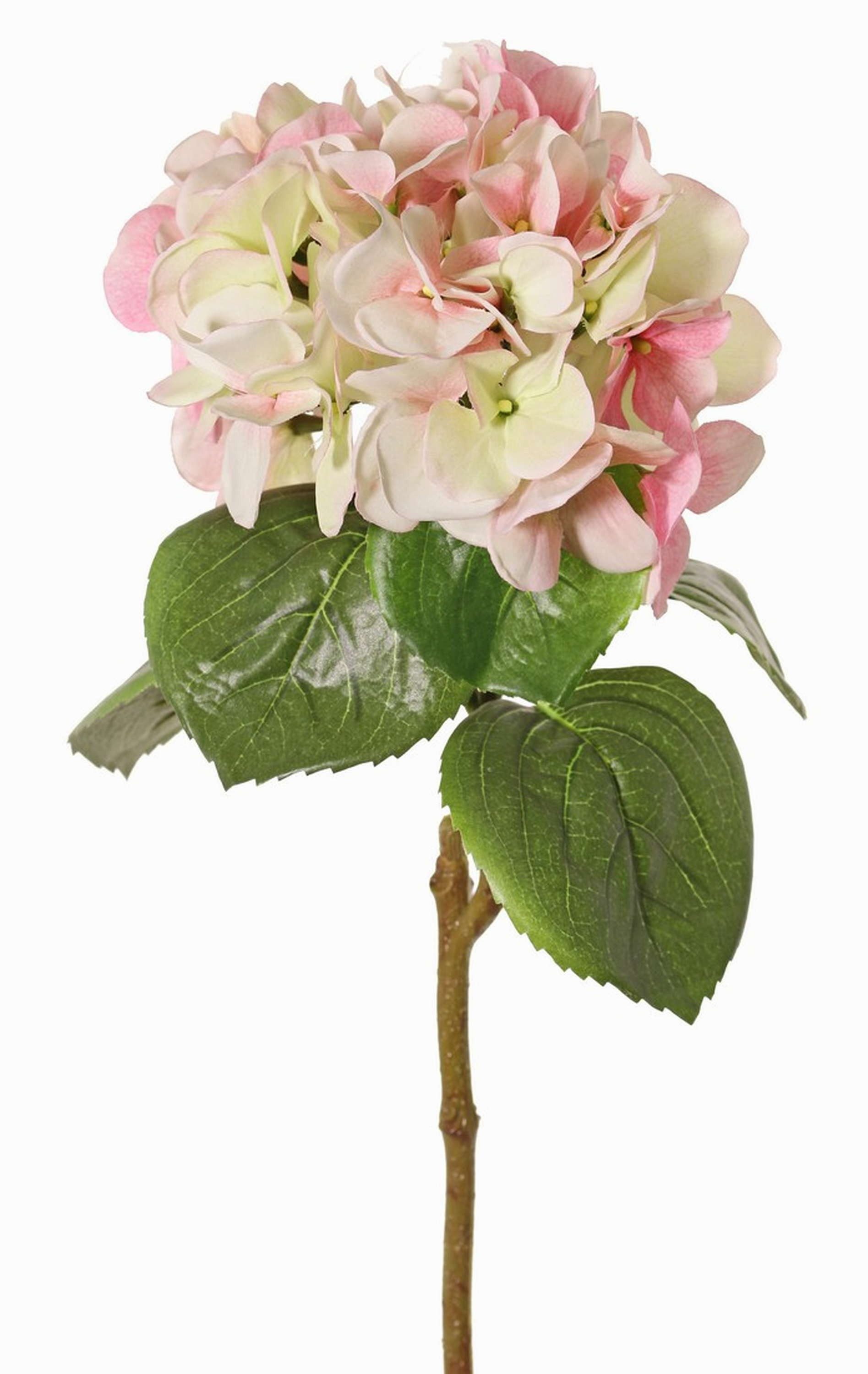 Kunstblume Künstliche Hortensie CHIDORI, Creme-pink, 60cm, Ø20cm Hortensie, artplants, Höhe 60.0 cm