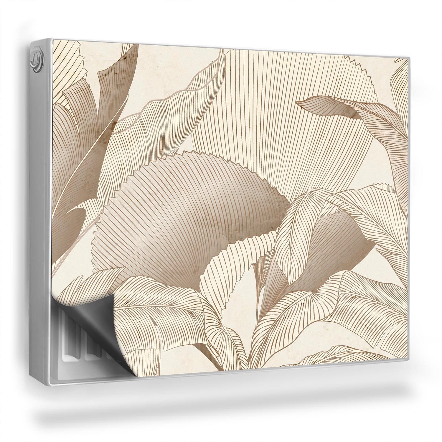 Tulup Magnetfolie Heizkörperverkleidung Boho-Blätter Magnetmatte für Heizkö günstig online kaufen