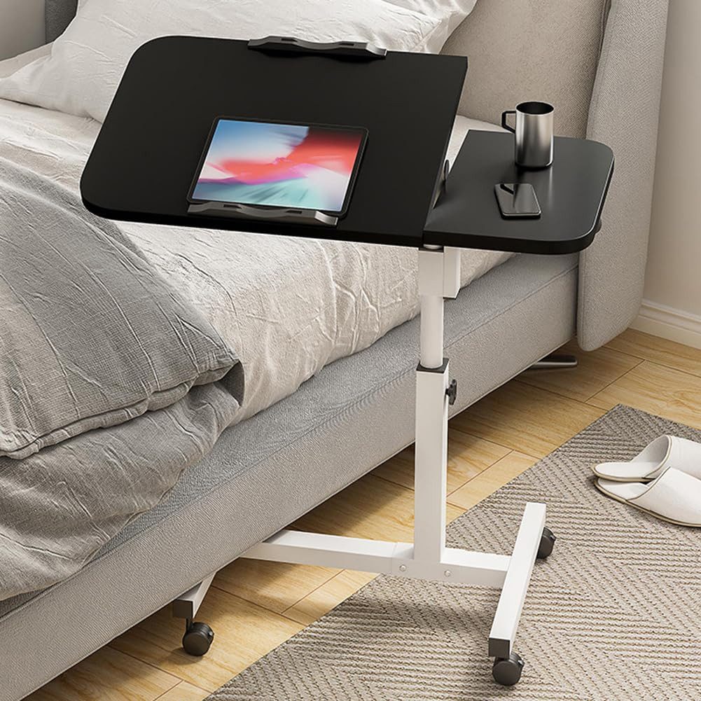 GarveeMore Schreibtisch Auf Rollen 60×40Cm Laptoptisch Höhenverstellbar Beistelltisch – Bild 5 von 5