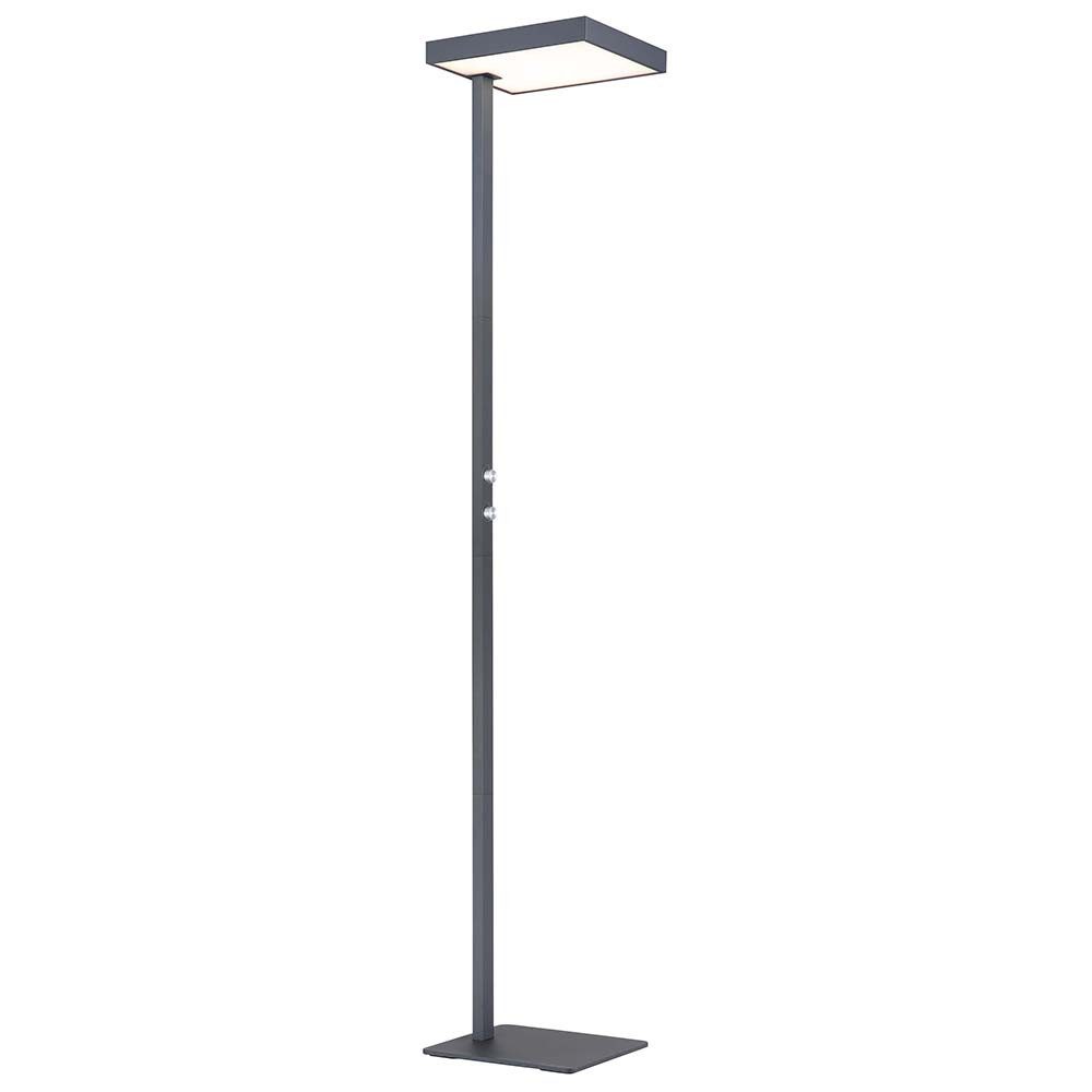 GLOBO LIGHTING LED Stehlampe, LED-Leuchtmittel fest verbaut, Neutralweiß, Stehlampe LED Deckenfluter Leselampe Metall schwarz matt Drehdimmer H