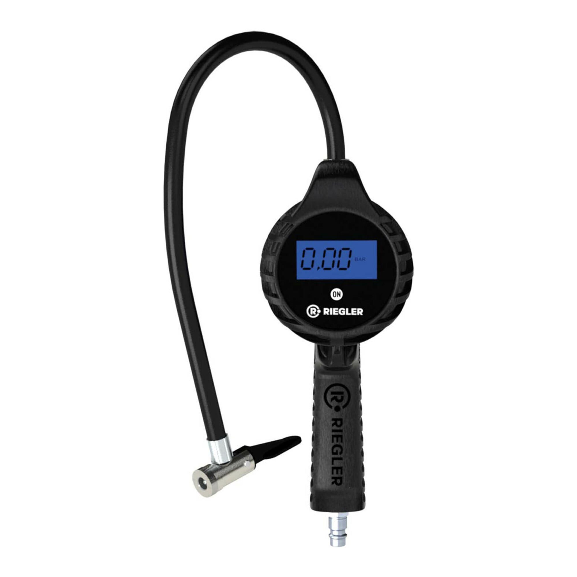 RIEGLER Reifenfüllmessgerät Riegler Digitaler Handreifenfüllmesser HS, Mano Ø 80 mm, 0-12 bar