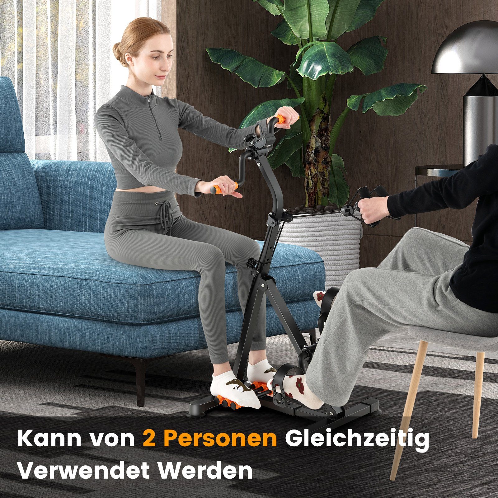 COSTWAY Heimtrainer Fitnessbike, verstellbar mit LCD