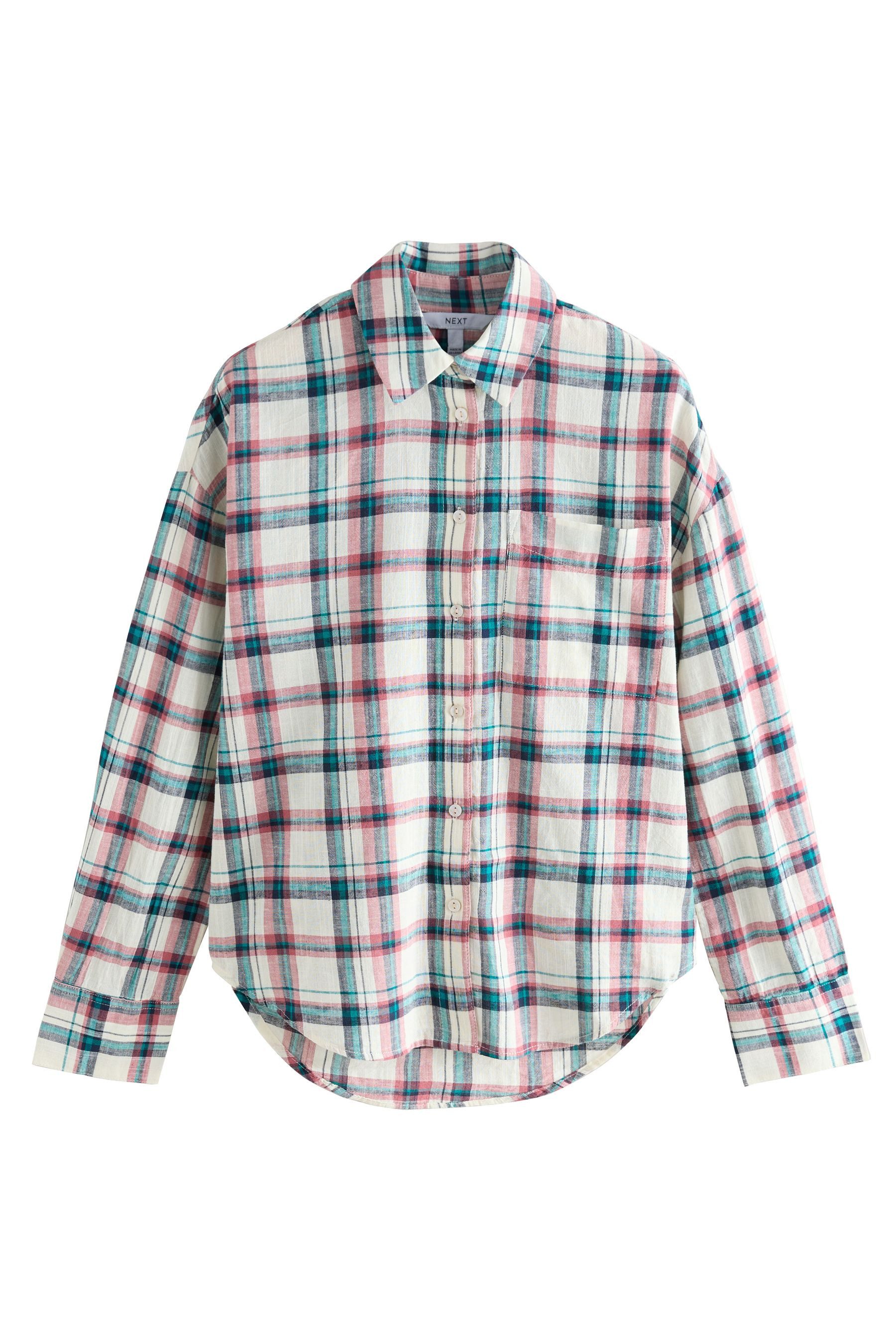 Next Langarmhemd Langarmbluse mit Leinen, Kurzgröße (1-tlg) günstig online kaufen