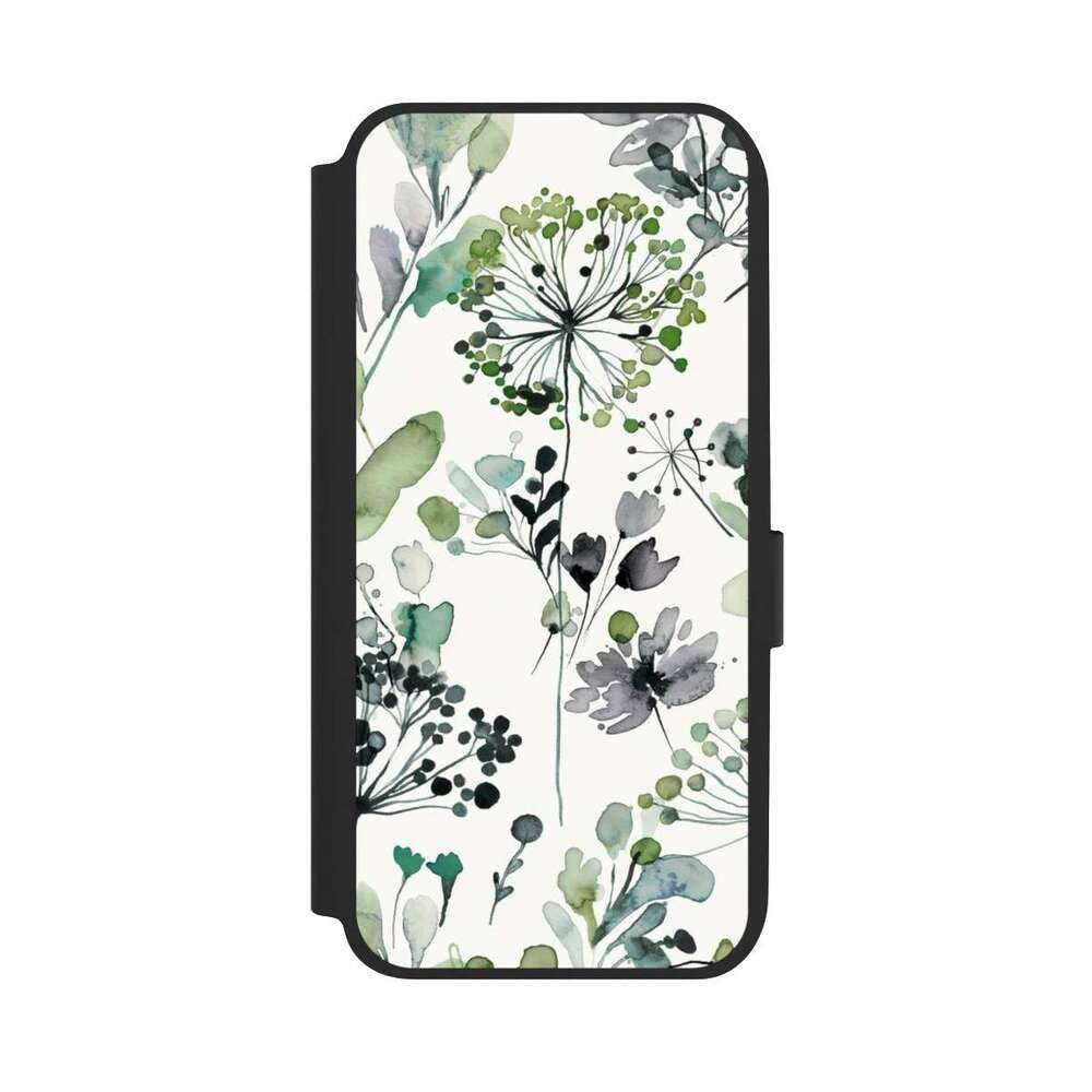 NIVOCASE Handyhülle Eukalyptus Wasserfarbe Blumen Wild Grasses Eucalyptus, Samsung Galaxy A14 5G Klapphülle Handyhülle aus Kunst Leder