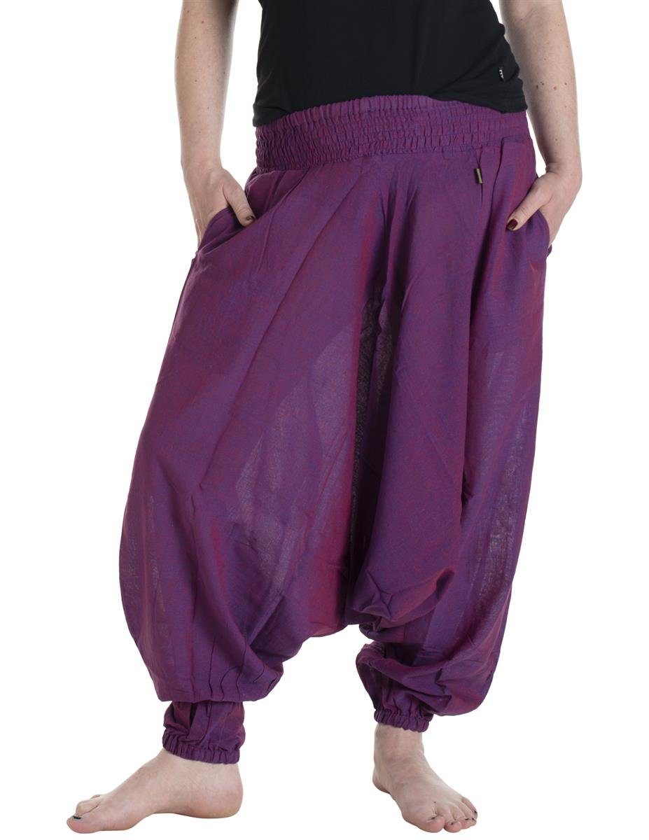 Vishes Haremshose Unisex Haremshose Einfarbig Einheitsgröße 34-46 Orientalisch, Yoga, Festival, Hippie Style