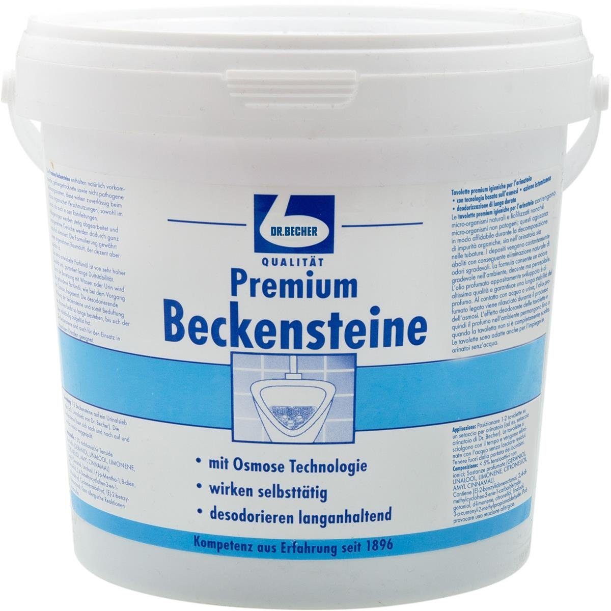 Pack) Dr. WC-Reiniger Premium Beckensteine für Becher (1er 1kg Urinale Becher Dr.