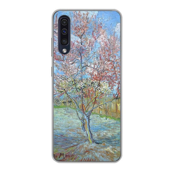 MuchoWow Handyhülle Der rosa Pfirsichbaum - Vincent van Gogh Handyhülle Samsung Galaxy A30s Smartphone-Bumper Print Handy