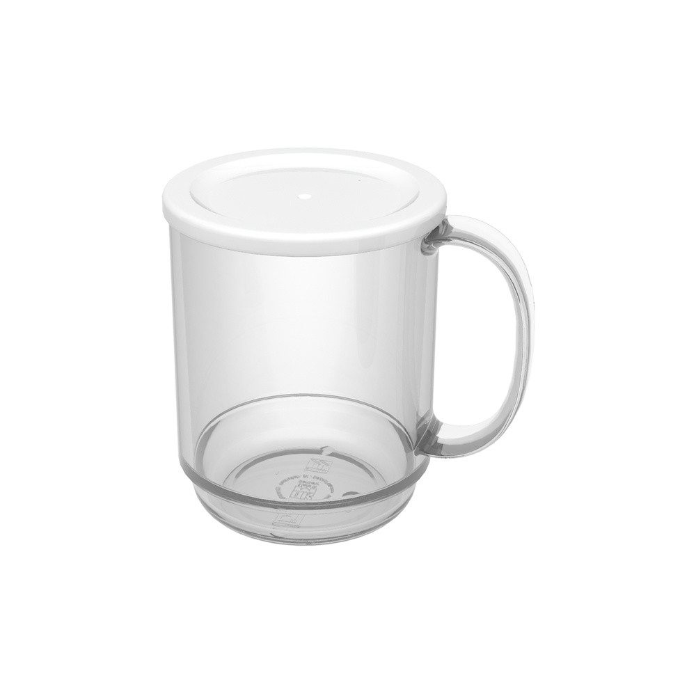 Ornamin Becher Großer Henkelbecher Klassik Plus, Mehrwegbecher l Campingbecher l Stapelbar l Wiederverwendbar