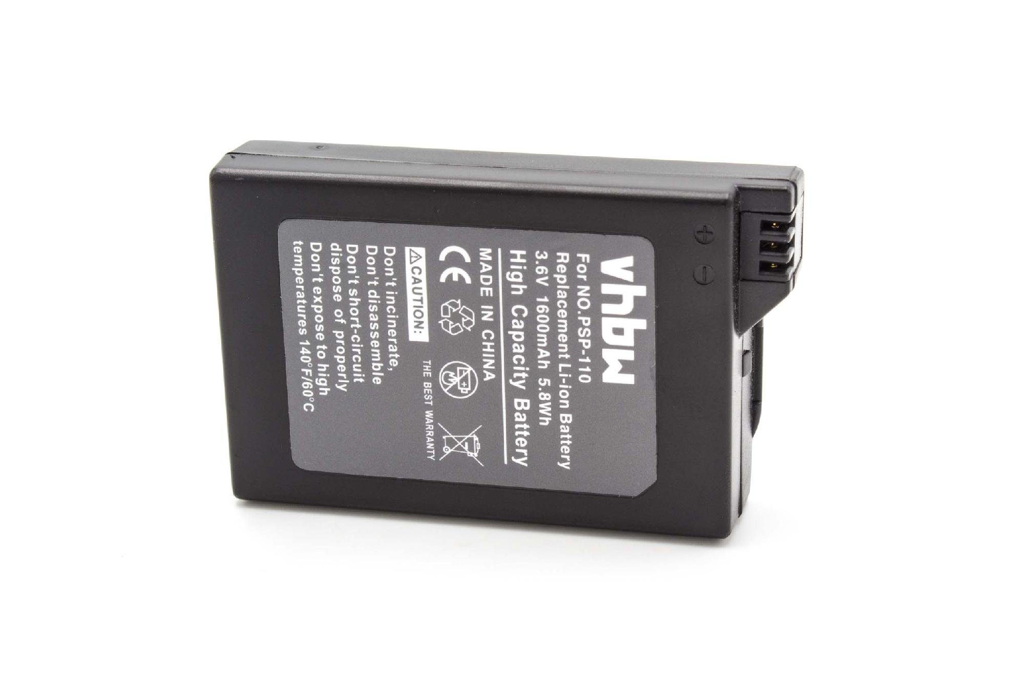 vhbw Ersatz für Sony PSP-110, PSP-280G für Akku Li-Ion 1600 mAh (3,6 V)