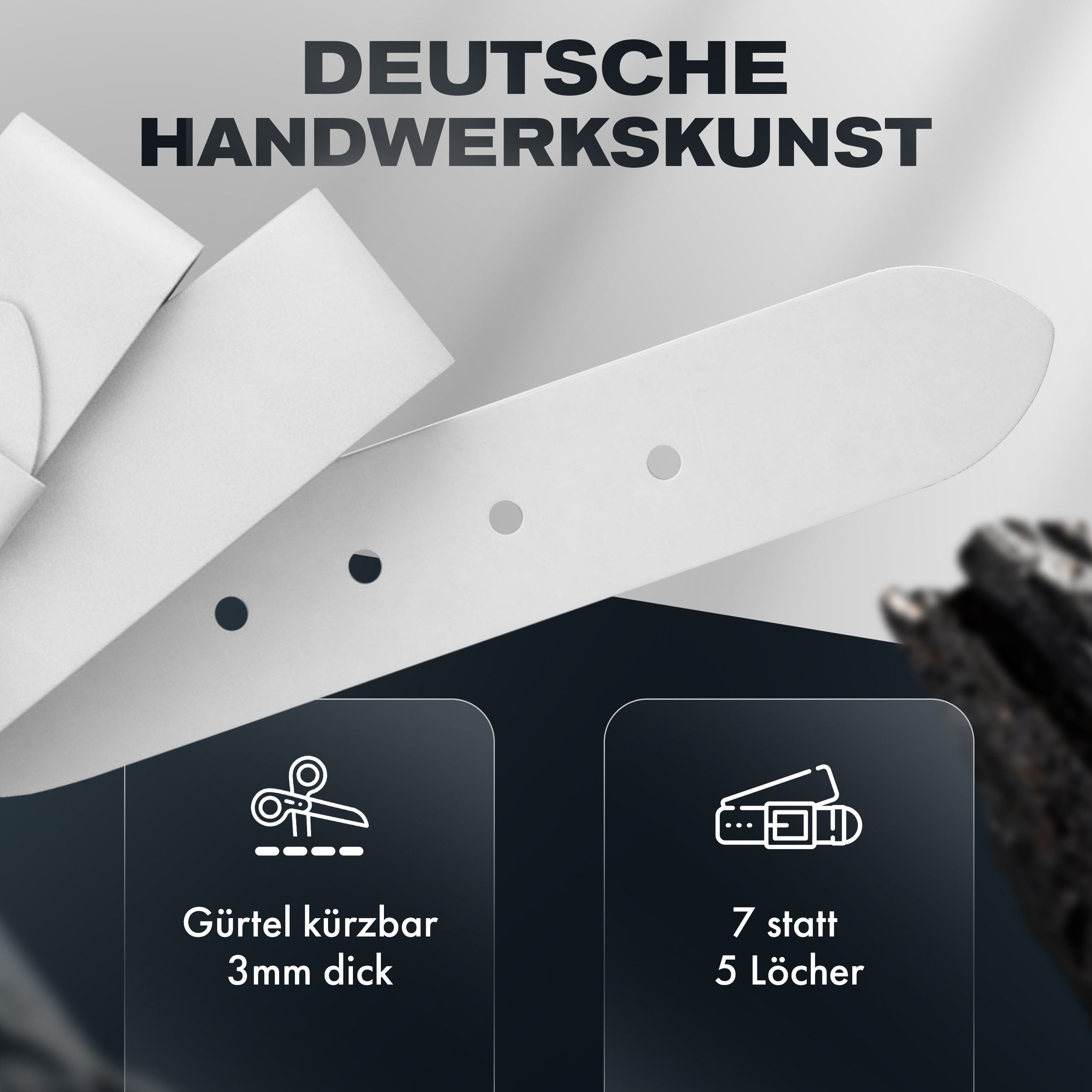 Cartvelli Ledergürtel Premium Ledergürtel Herren Made in Germany mit Geschenkbox Gürtel 40mm – Bild 5 von 5