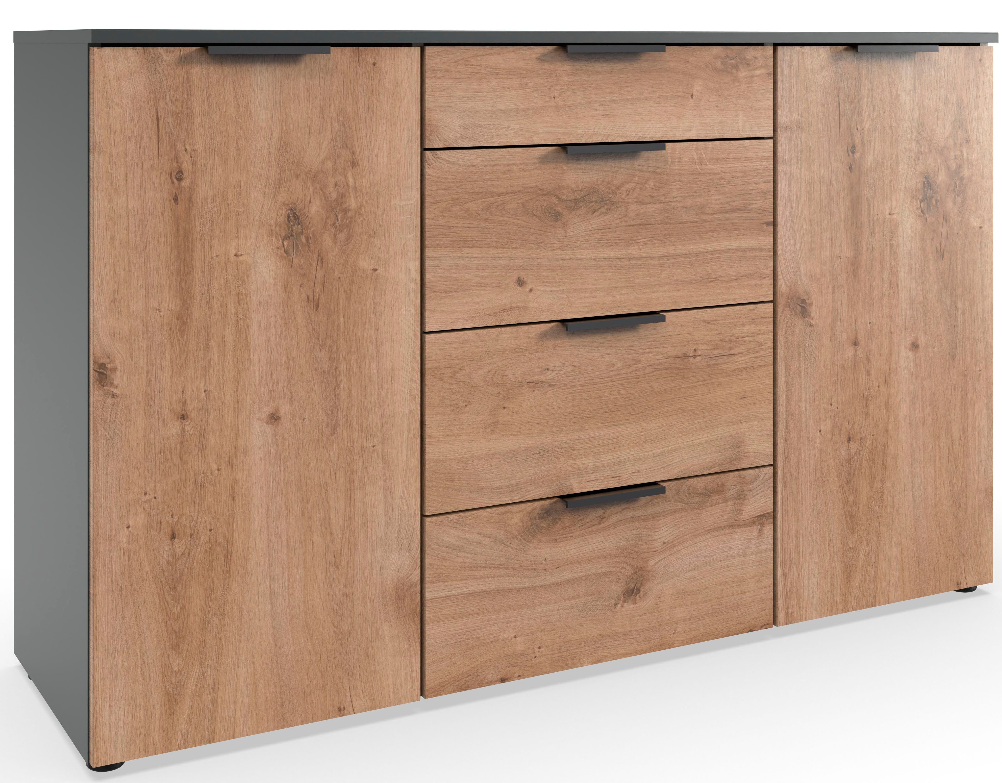 Wimex Kombikommode Level by fresh to go, 2-türig mit 4 Schubladen, soft-close Funktion, 135cm breit, 84cm hoch