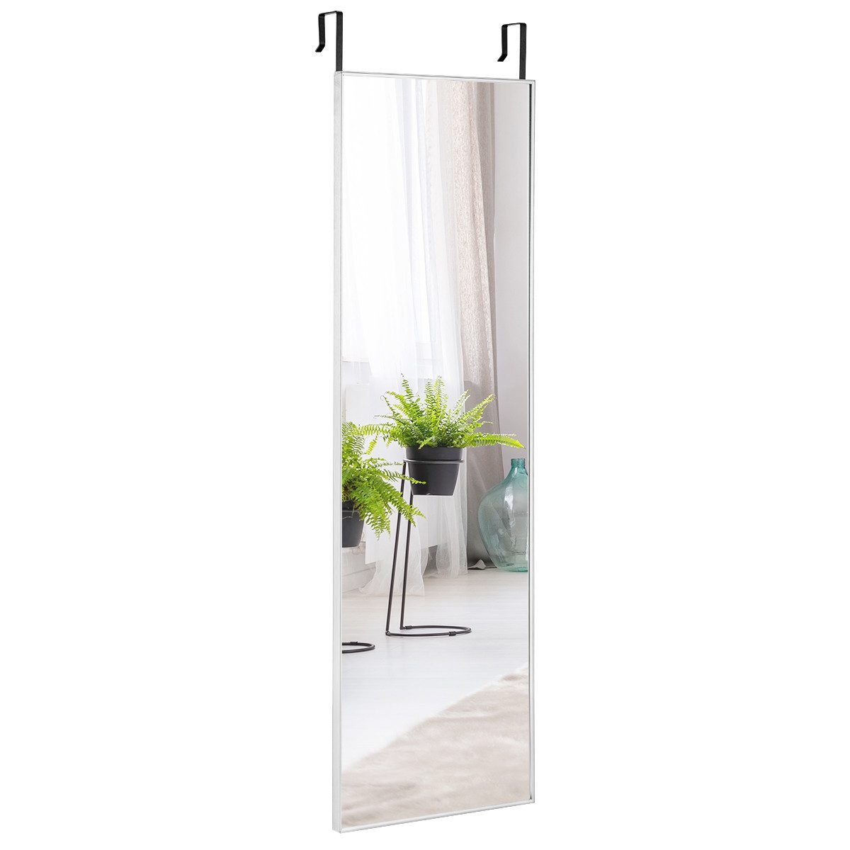 COSTWAY Wandspiegel, Ganzkörper, 37x120cm, höhenverstellbare Hängehaken, günstig online kaufen