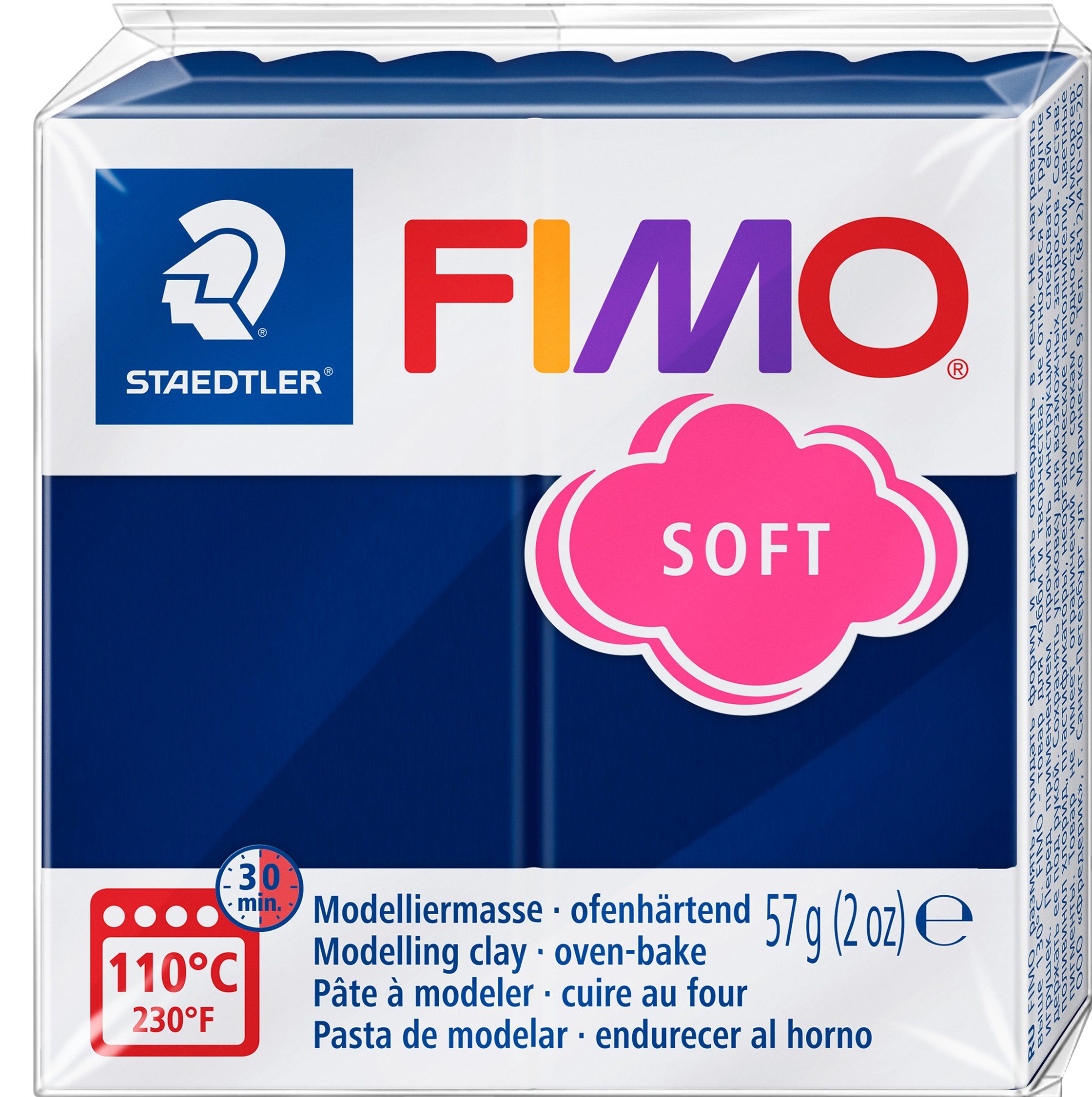 FIMO Modelliermasse soft Basisfarben, 57 g Windsorblau | Malerfolien