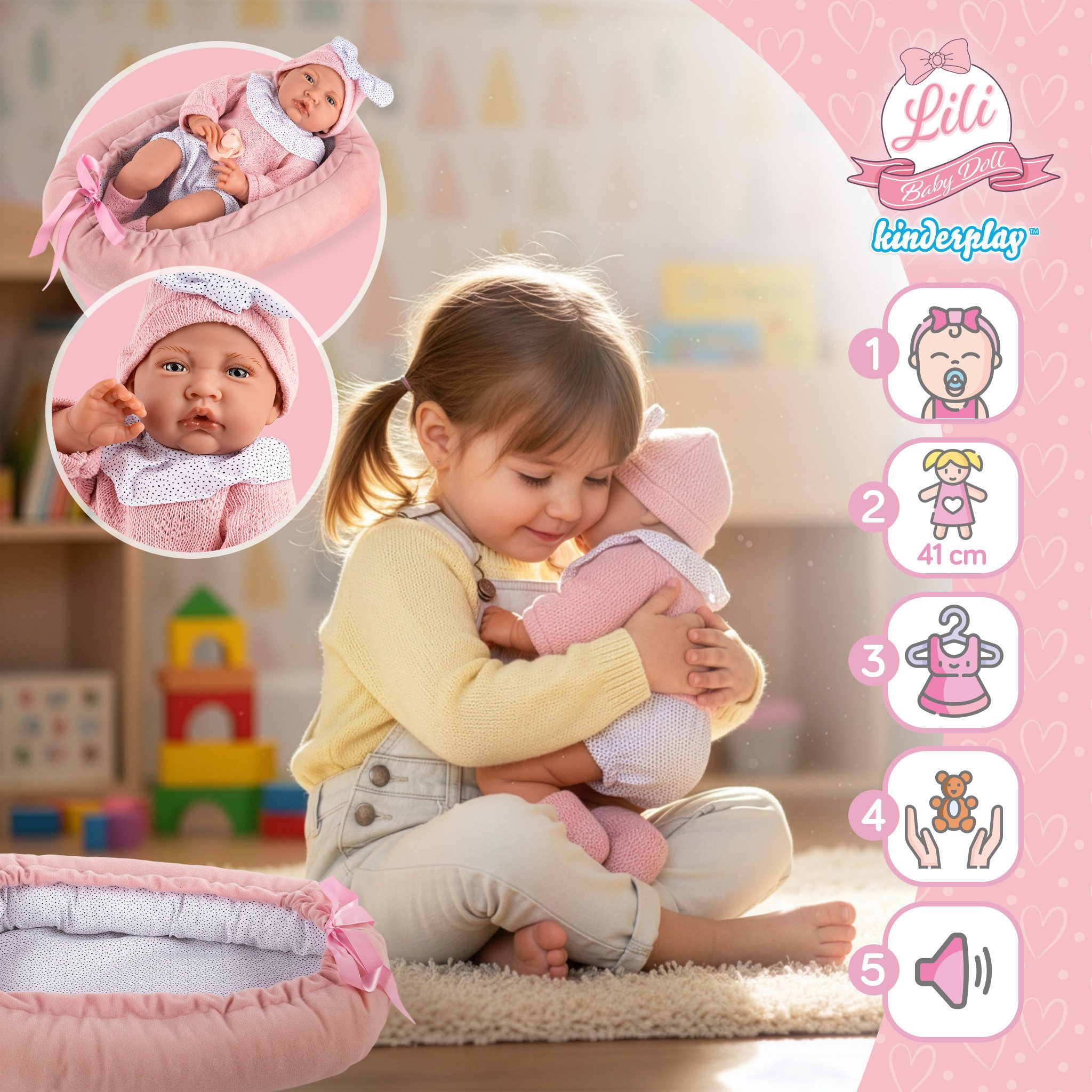 Kinderplay Dolls & Strollers Babypuppe Interaktive günstig online kaufen