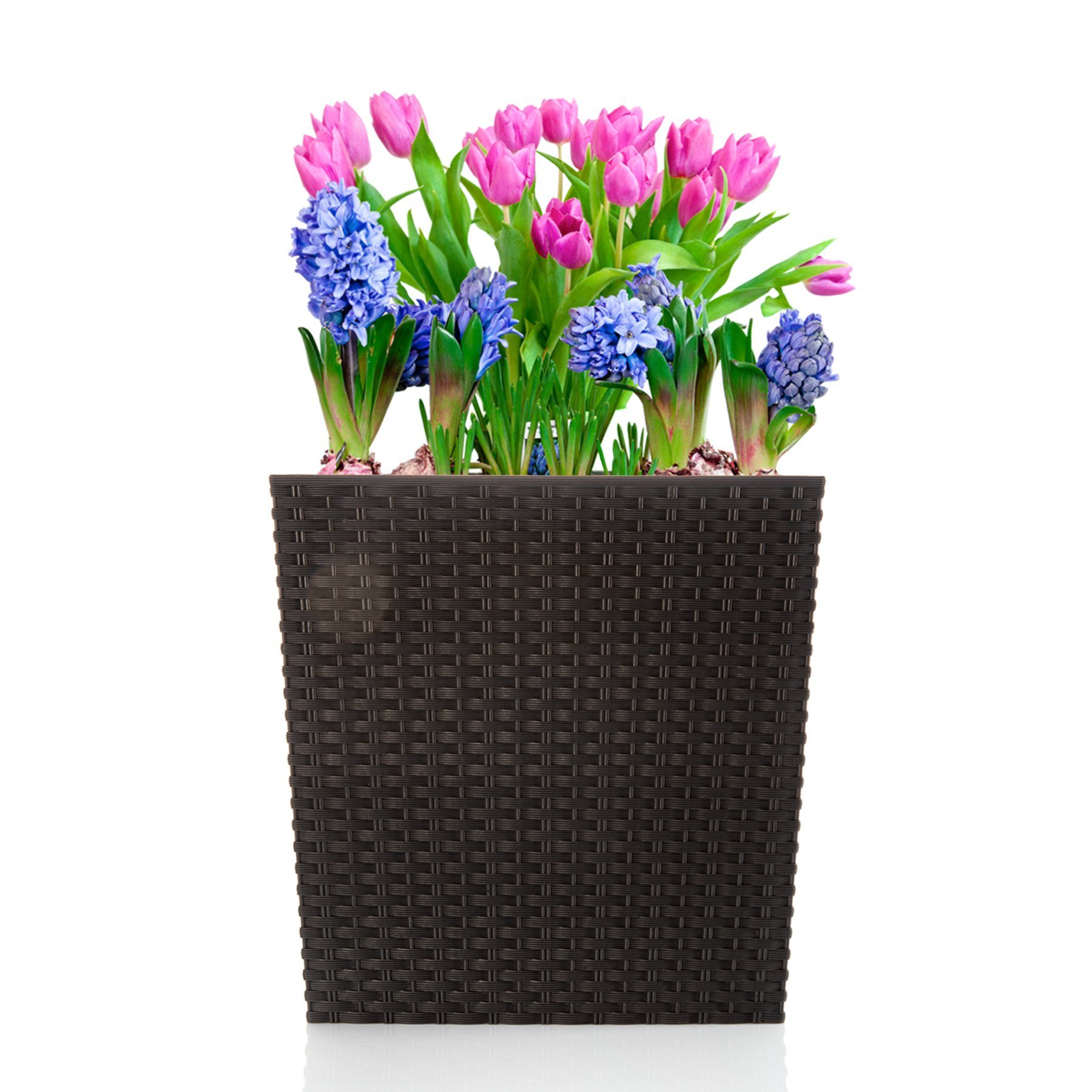 BigDean Blumenkasten Einsatz mit x 32x32x33 (2 2 cm quadratisch St) Balkonkasten
