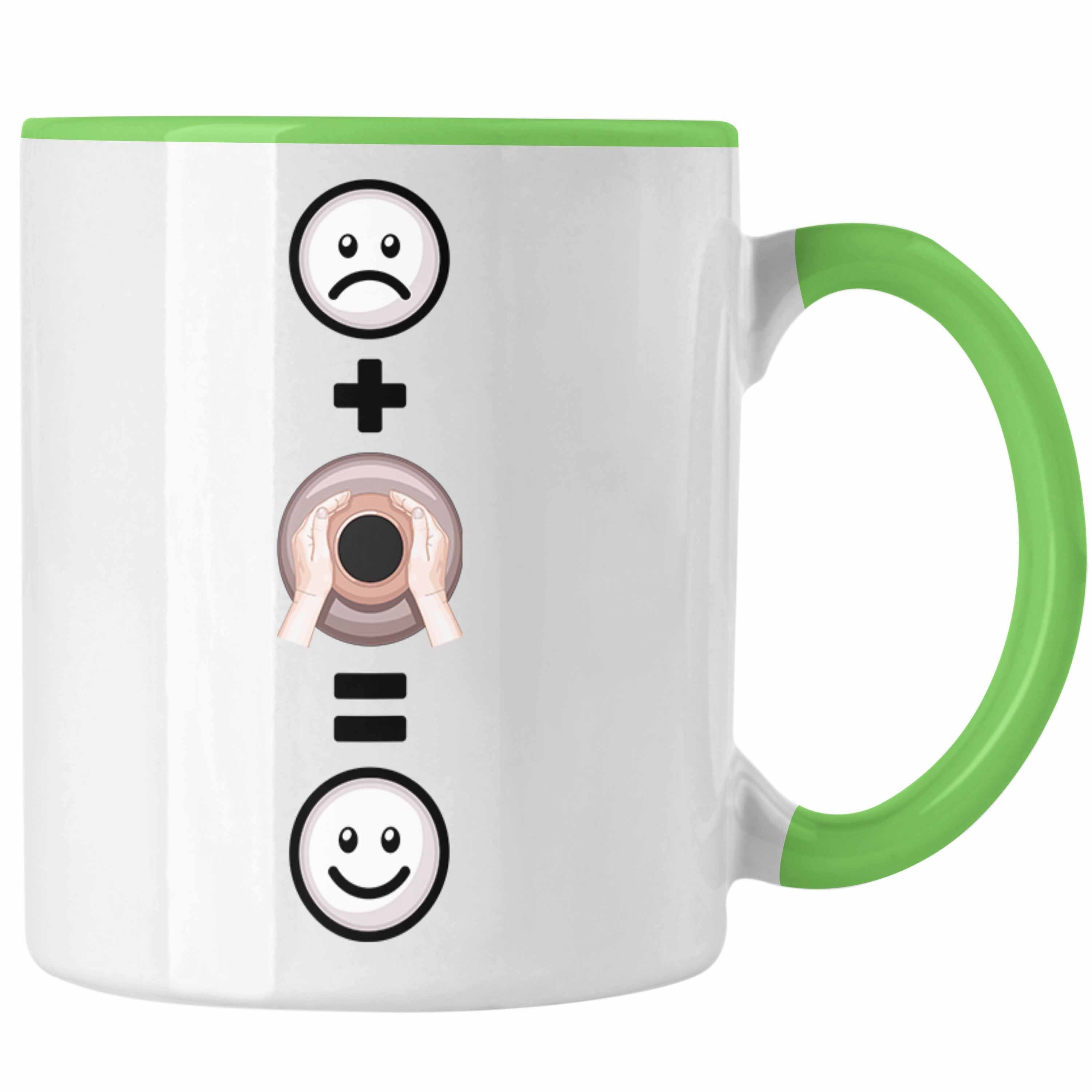 Trendation Tasse Töpfern Tasse Geschenk für Töpferei :(Töpfern) Lustige Geschen Grün