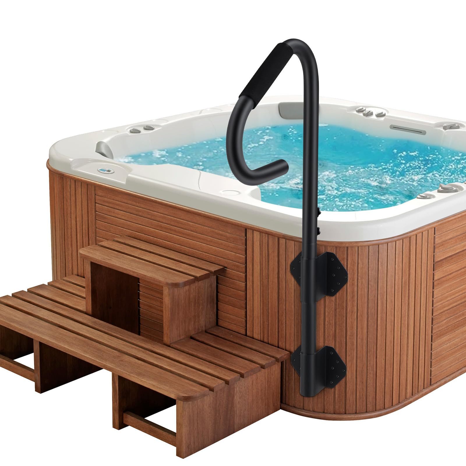 GarveeMore Pool-Haltegriff Hot Tub Handlauf, 360° Drehbarer Spa-Seitenhandlauf
