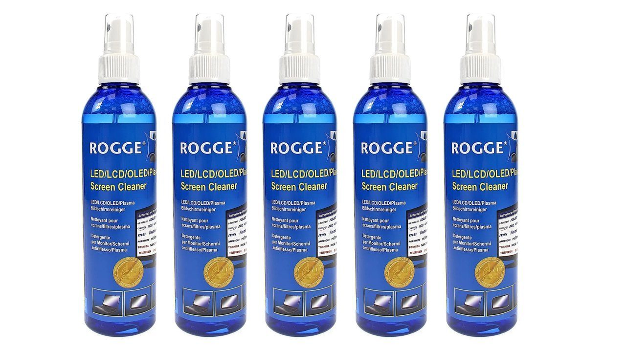 Rogge ROGGE LCD-TFT-LED Screen Cleaner 3x o. 5x 250ml - 10009 Reinigungsspray (5-St)