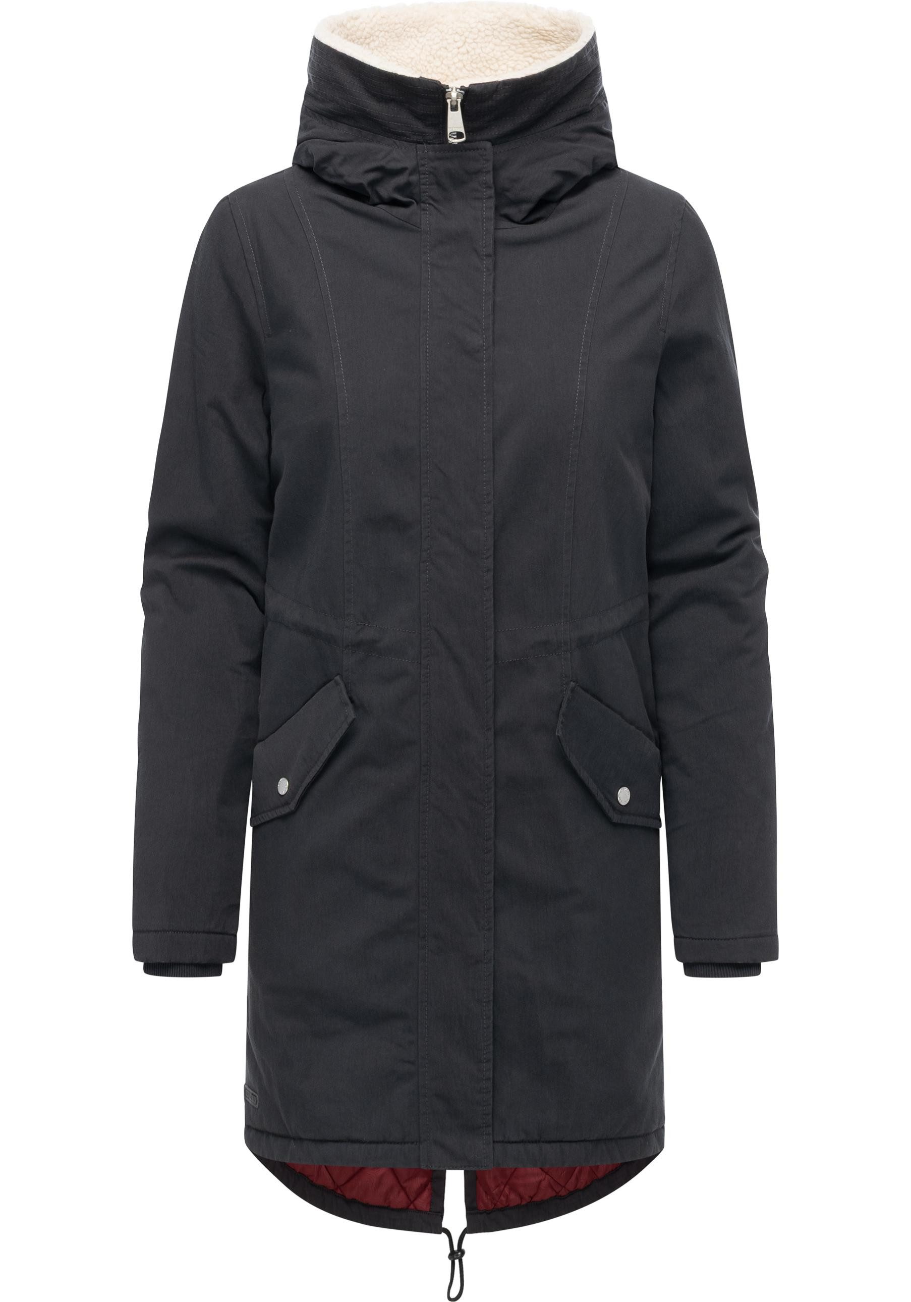 Ragwear Kurzmantel Coogle YOUMODO Kurzer Damen Wintermantel mit Rucksack-Trägern