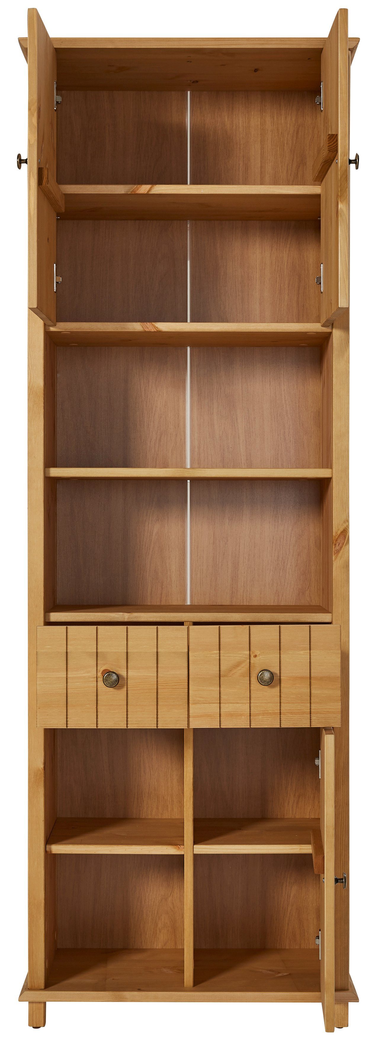 Home affaire Hochschrank Vili Badezimmerschrank, Höhe 175 cm, 2 Schubladen, 3 Türen, aus Massivholz – Bild 5 von 5