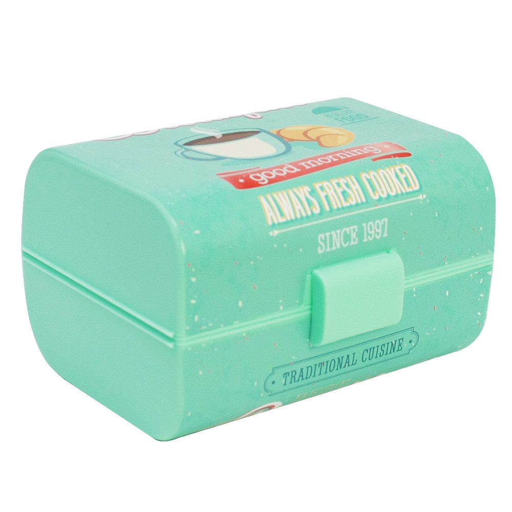 com-four Lunchbox Brotdose im Vintage Stil für unterwegs, (1-tlg)