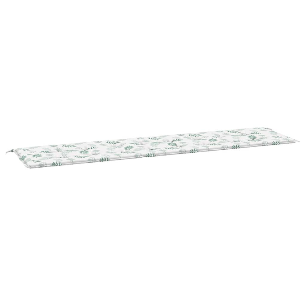 vidaXL Sitzauflage Gartenbank-Auflage Blattmuster 200x50x4 cm günstig online kaufen