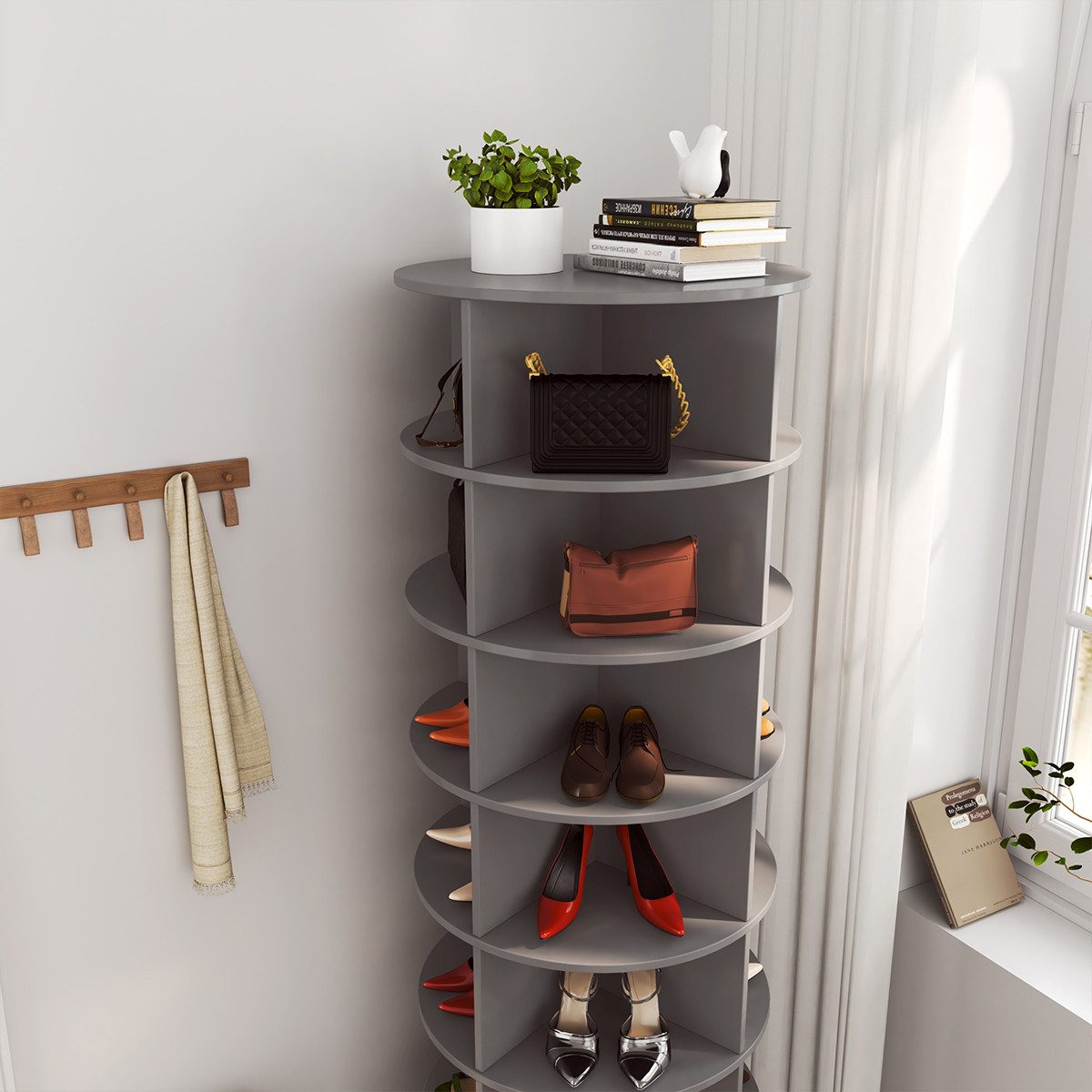 XDOVET Schuhregal Schuhschrank 360° Drehbarer 7 günstig online kaufen