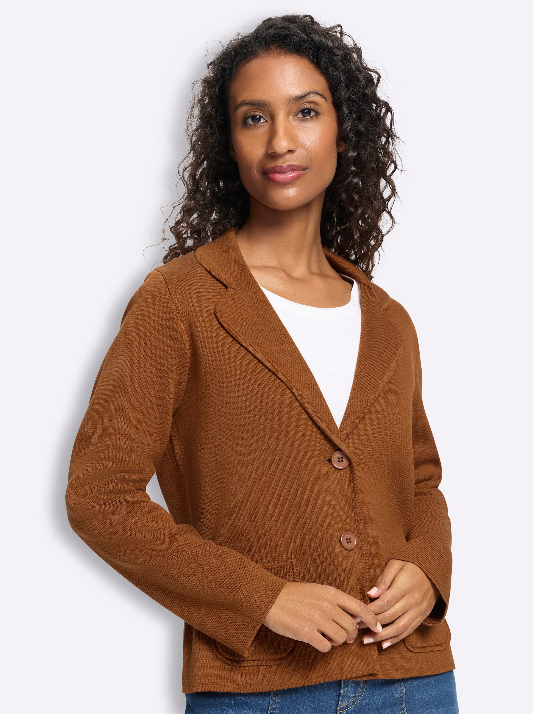 heine Blusenblazer Strickblazer Langarm