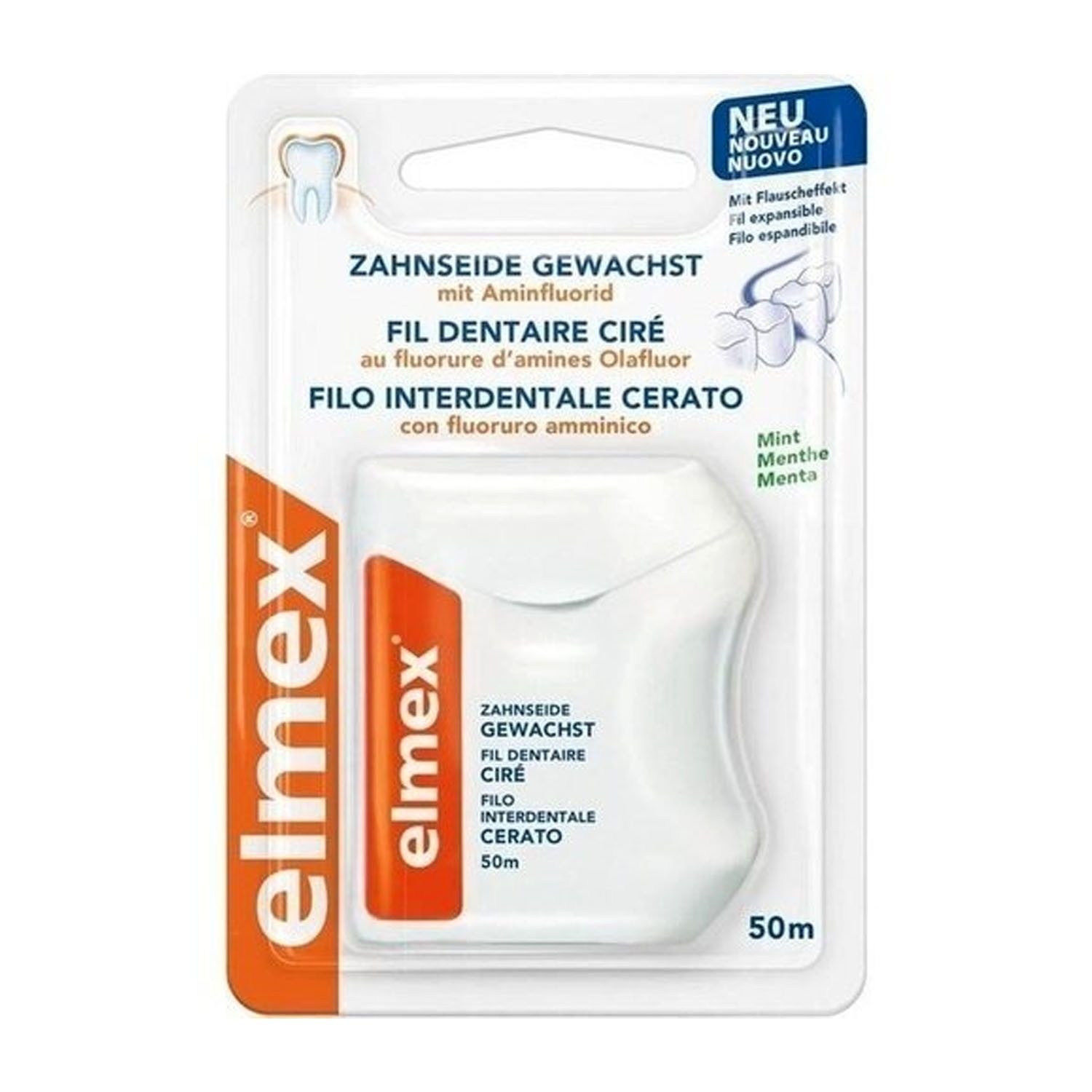 CP GABA GmbH Zahnseide ELMEX Zahnseide gewachst mit Aminfluorid, 50 m