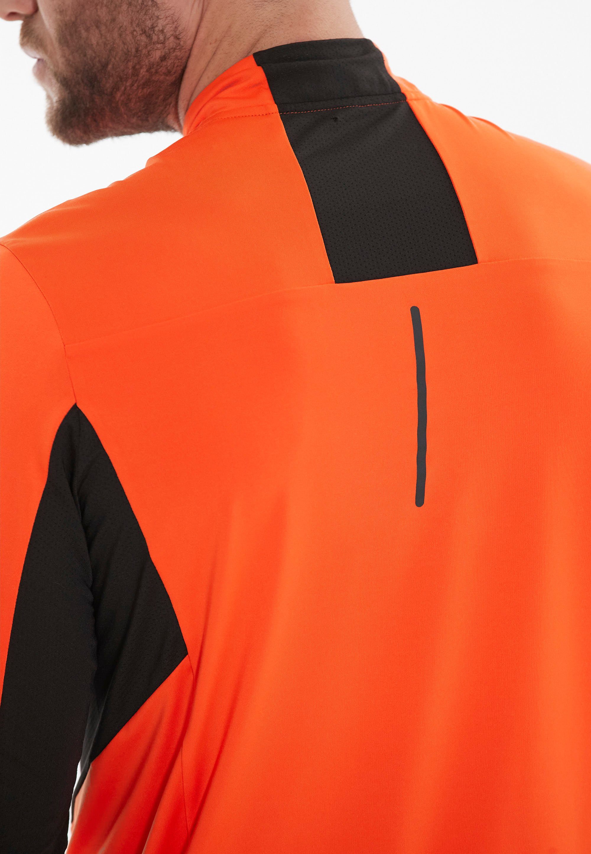 ENDURANCE Langarmshirt LANBARK orange-schwarz mit (1-tlg) Sportausstattung hochwertiger